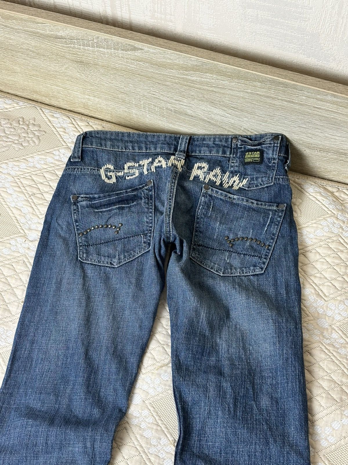 G-Star 🔥 G Star Raw Denim Jeans Pants Trousers Big Logo Y2K Low Ris Size 28" / US 6 / IT 42 - 1 Thumbnail