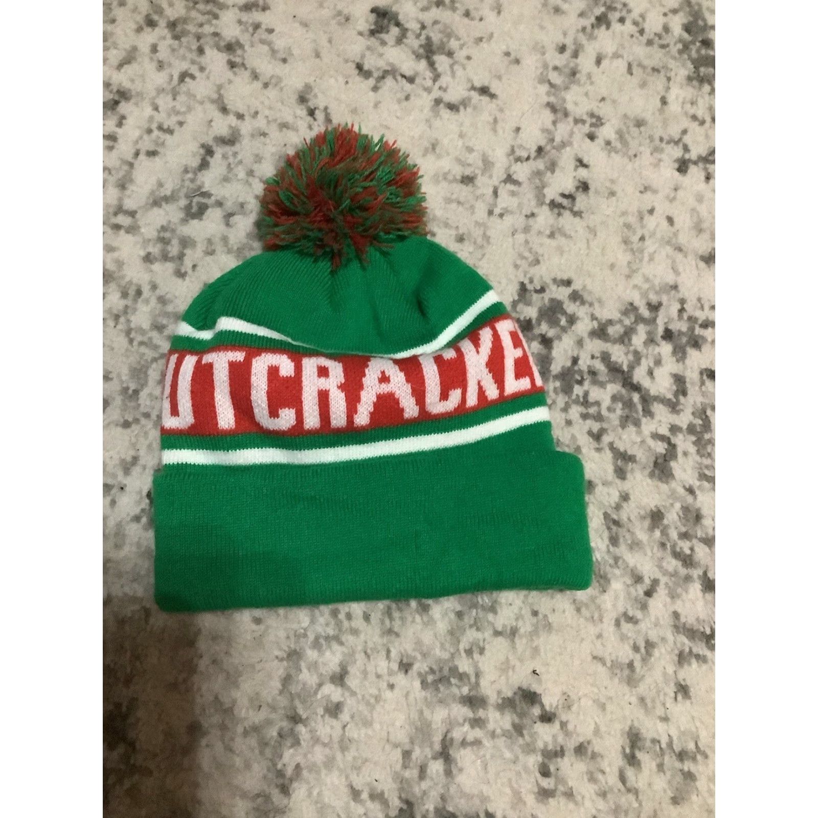 Vintage Elf Beanie Mens Green Christmas Stocking Cap Hat Adult One Size Size ONE SIZE - 2 Thumbnail