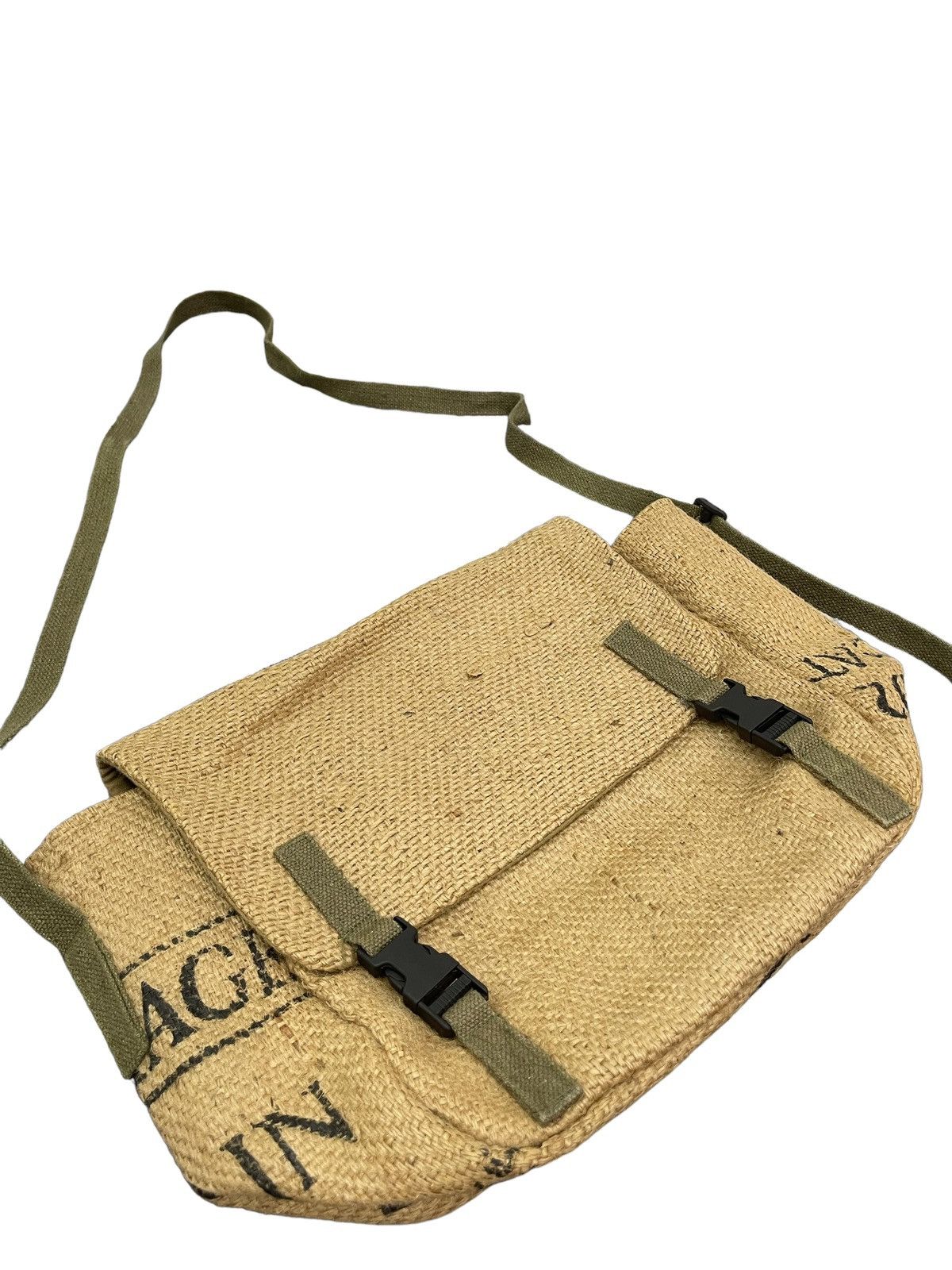 Handmade Coffee Sacks Messengger Bag Military Style Custom 1🟩 Size ONE SIZE - 1 Thumbnail