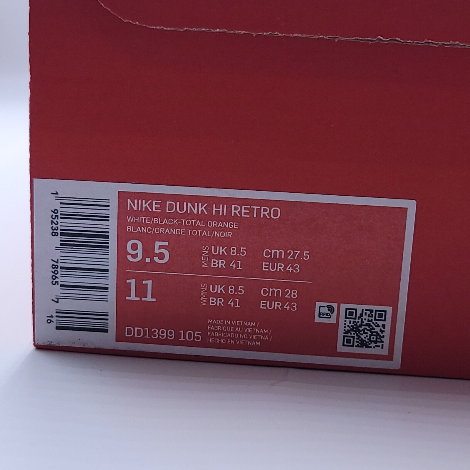 Nike Nike Dunk HI Retro Basketball Shoe Mens Size 9.5 DD1399-105 Size US 9.5 / EU 42-43 - 10 Thumbnail