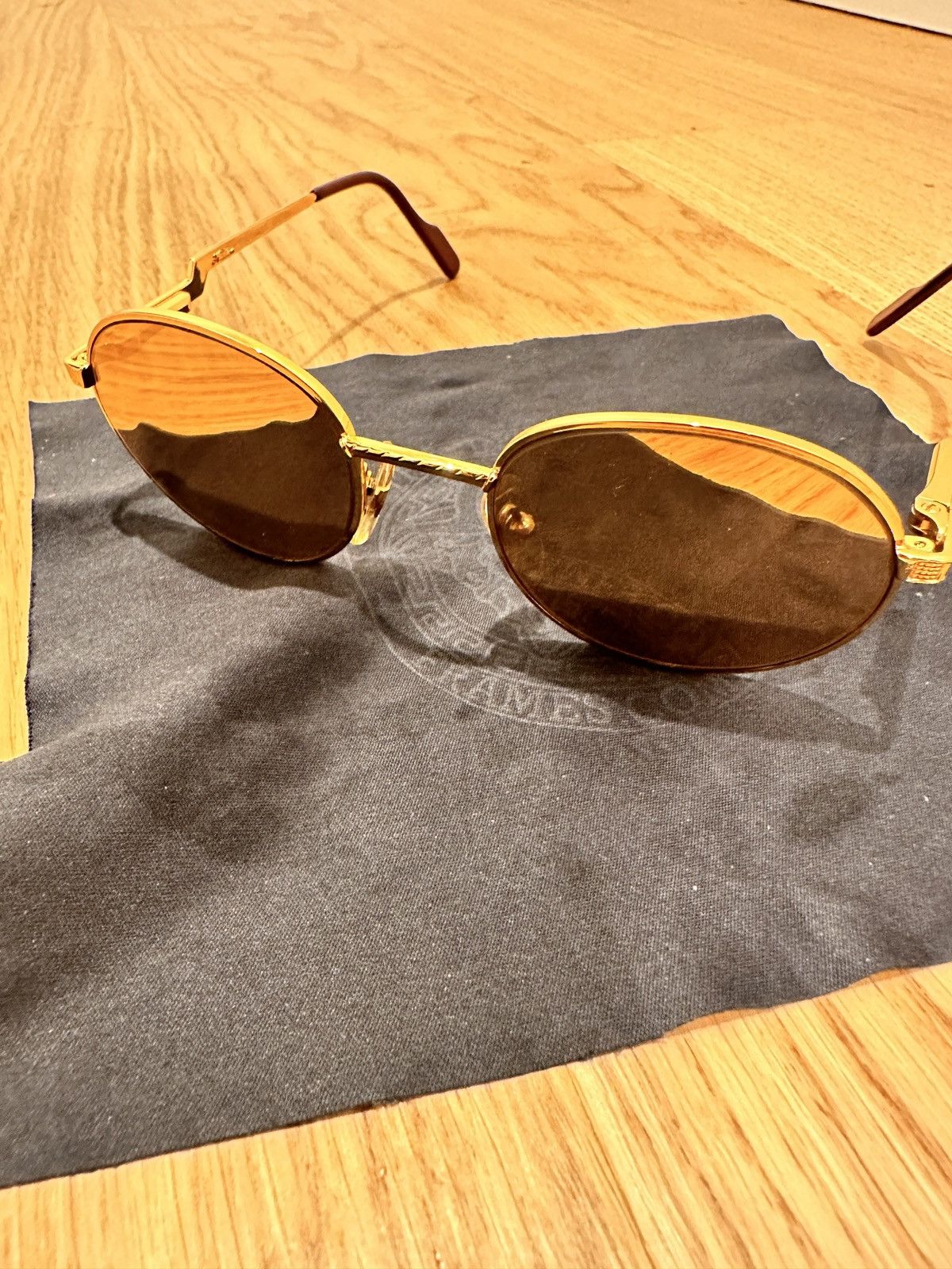image of Hilton Exclusive x Vintage Frames Company Hilton X Vintage Frames 24Kt Gold Sunglasses, Men's