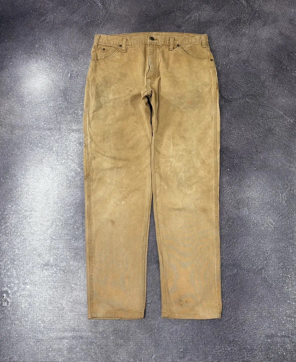Dickies × Vintage Vintage Dickies USA Denim Orange Work Hype Pants Jeans Size US 36 / EU 52 - 2 Thumbnail