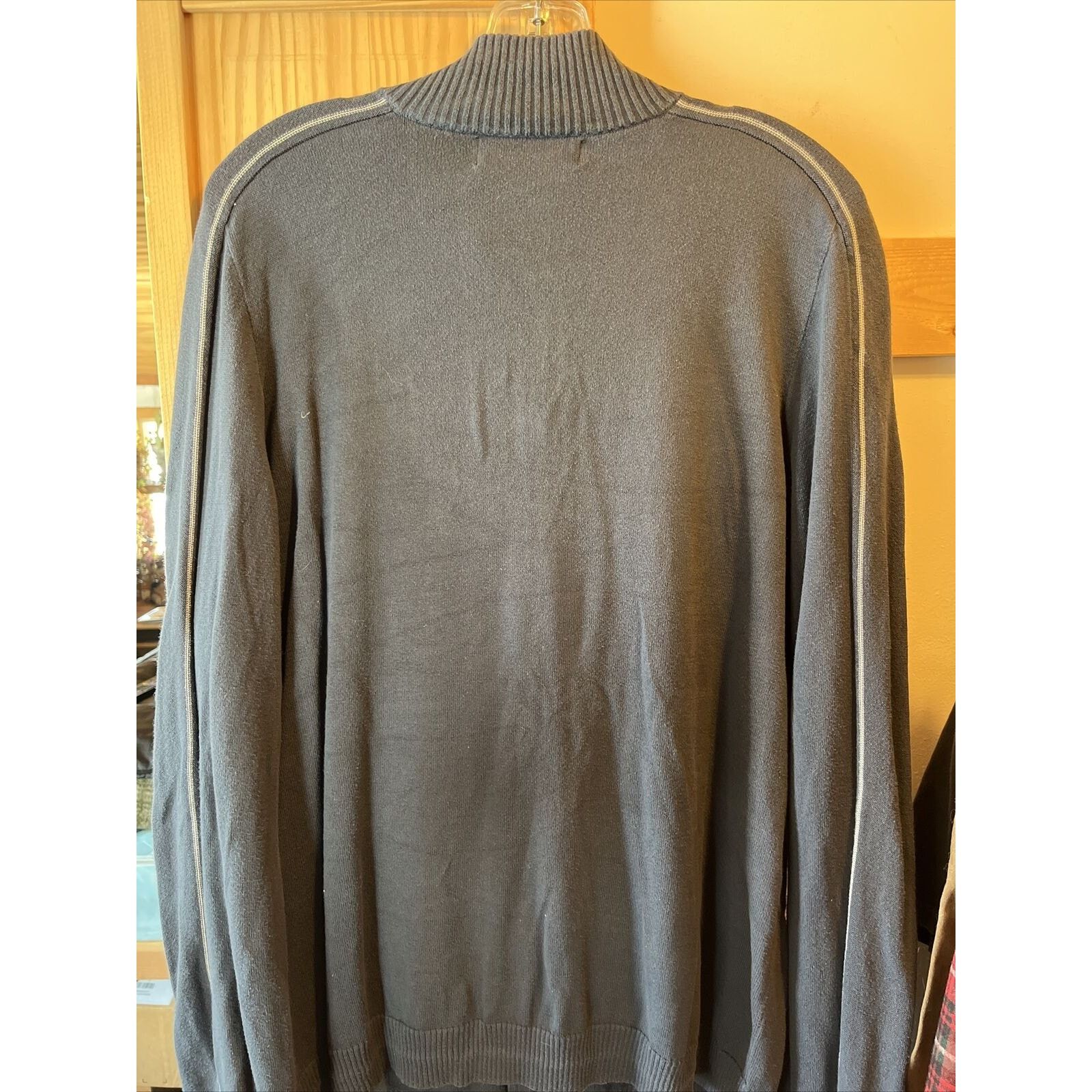 Banana Republic Banana Republic Mens Large Blue 100% Cotton Full Zip sweater Size US L / EU 52-54 / 3 - 13 Thumbnail