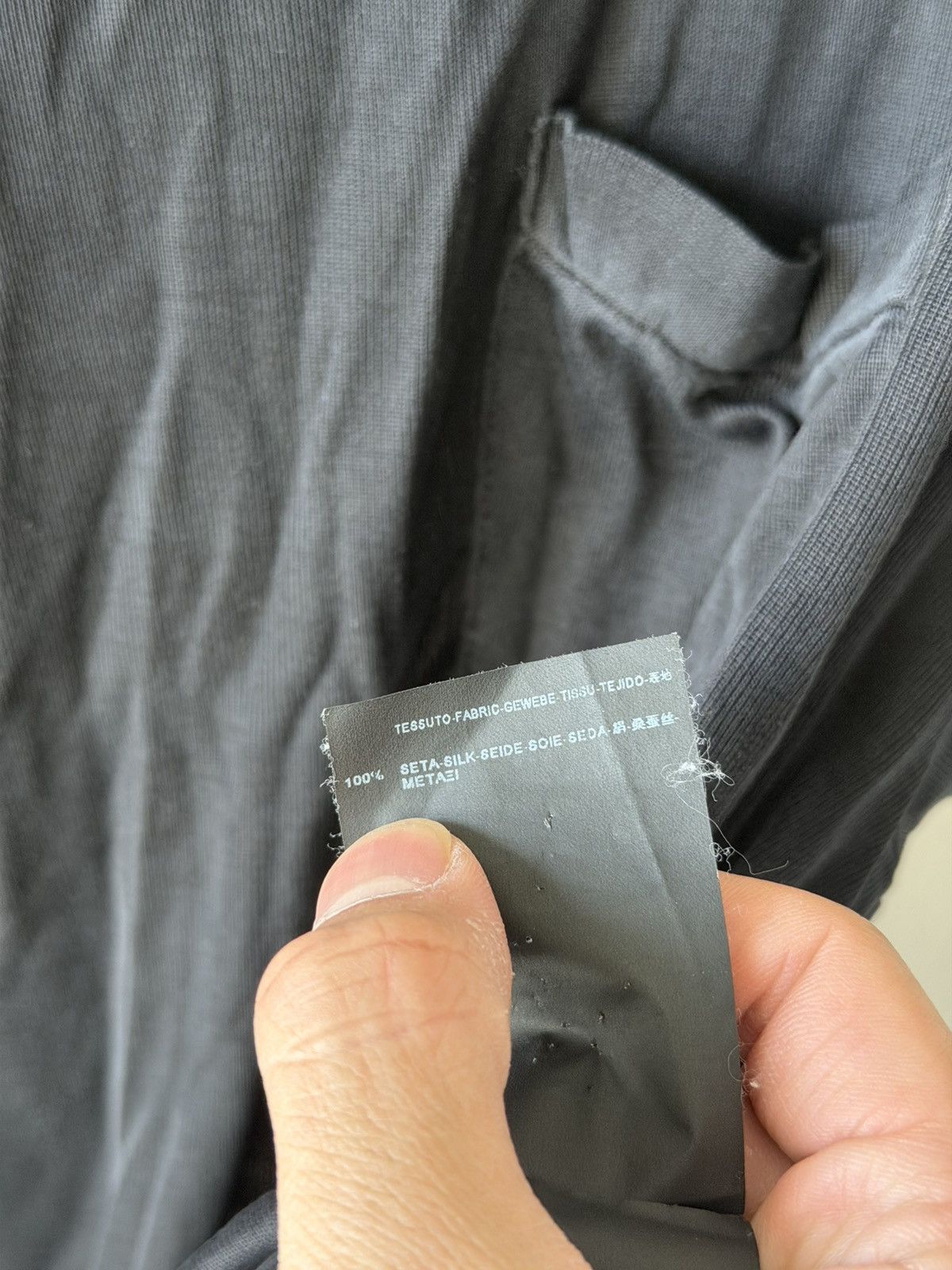 Saint Laurent Paris SS16 Silk Pocket Tee L Size US M / EU 48-50 / 2 - 5 Thumbnail