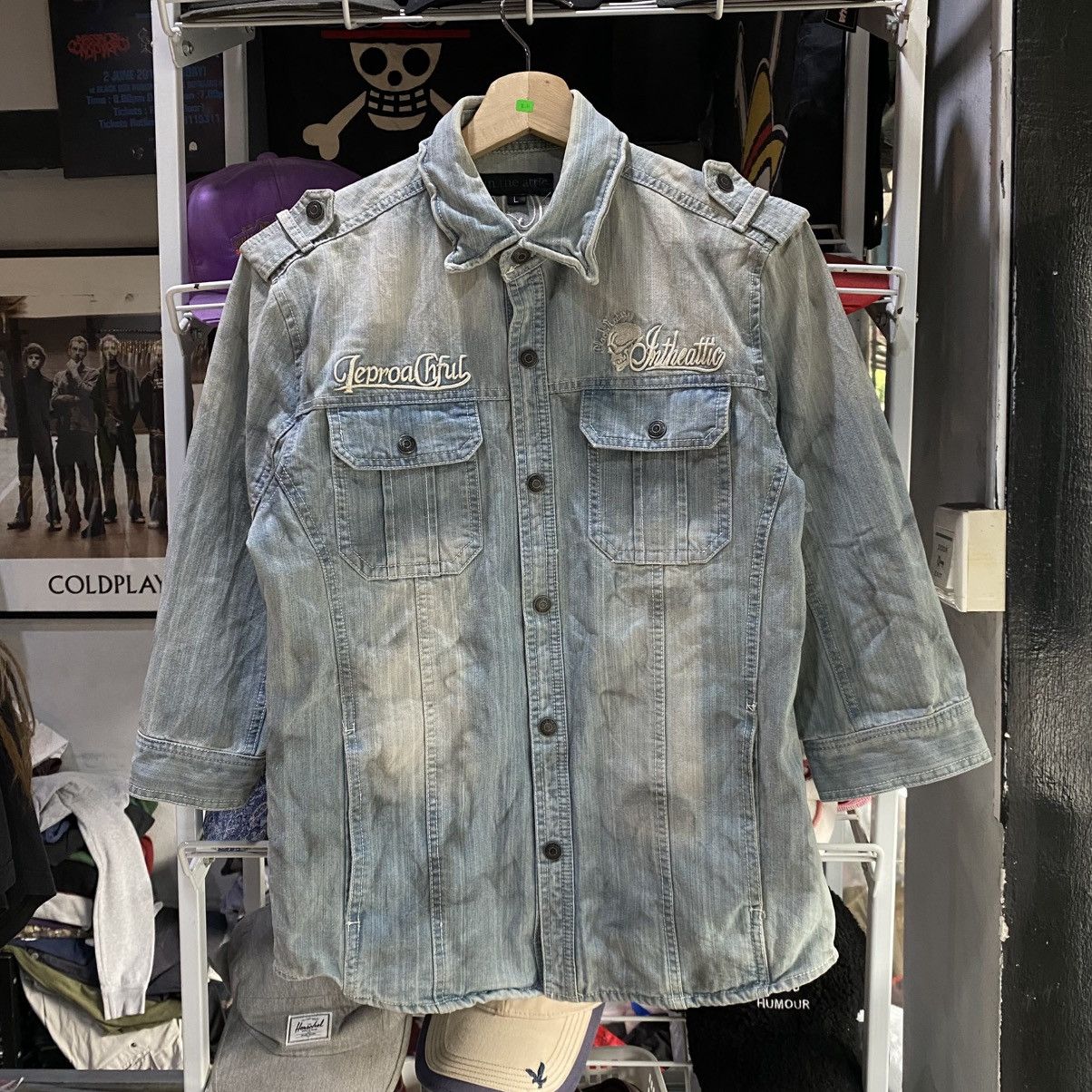 In The Attic In The Attic dirty denim shirt Size US M / EU 48-50 / 2 - 1 Thumbnail