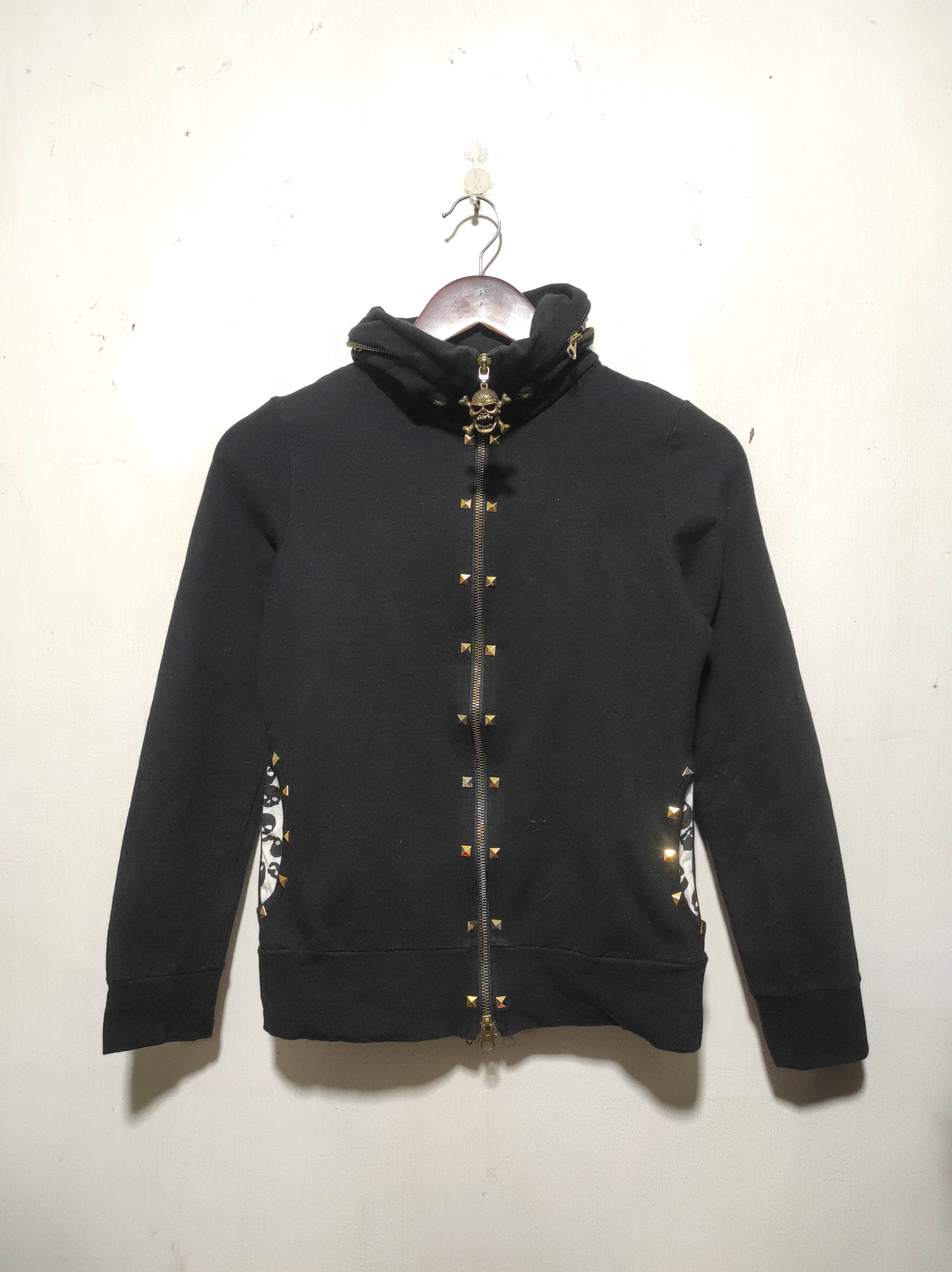 14th Addiction Black Zip Skull Sweater Ifsixwasnine Lgb Style Size XS / US 0-2 / IT 36-38 - 3 Thumbnail