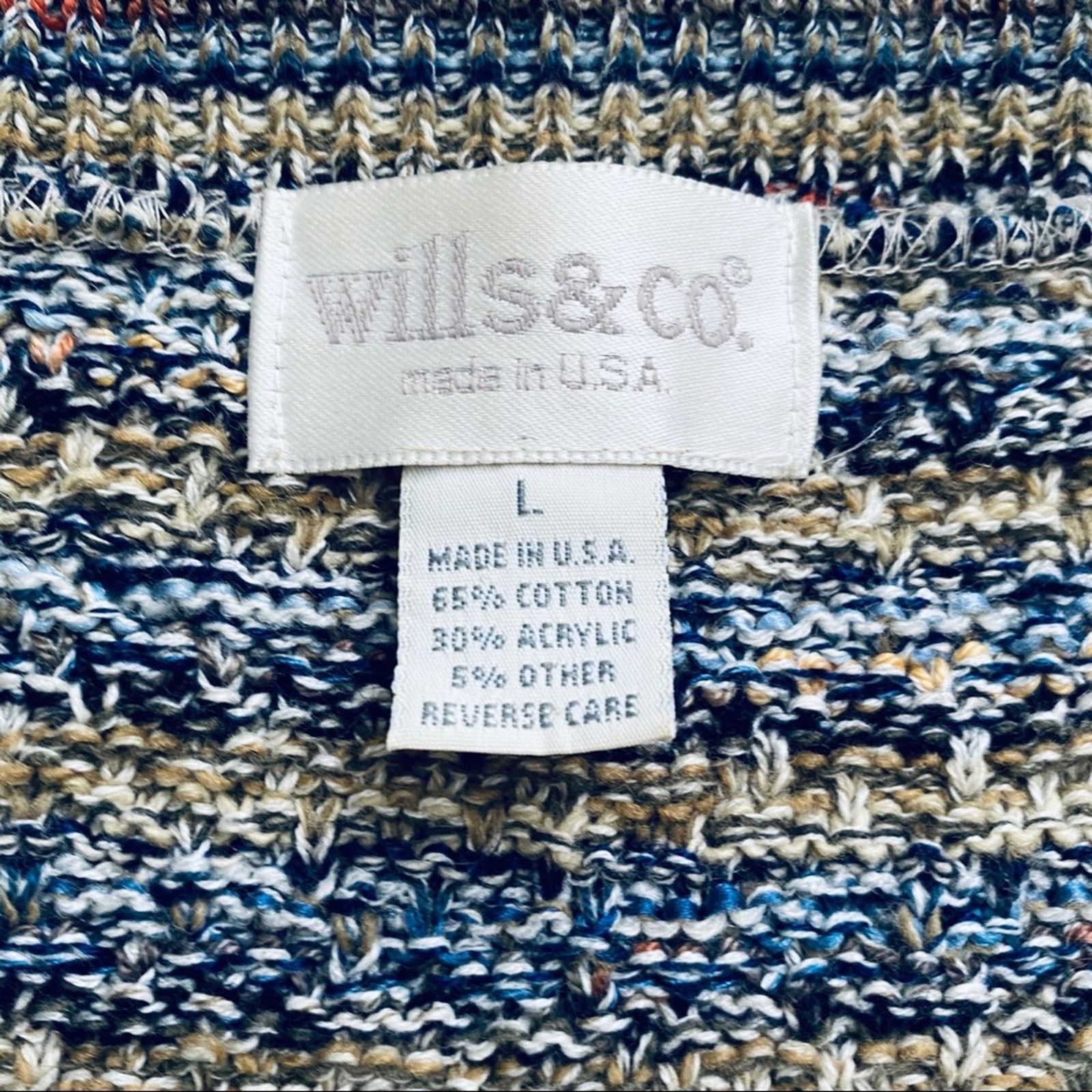 Vintage Vintage Wills & Co. v neck sweater Size US L / EU 52-54 / 3 - 4 Thumbnail
