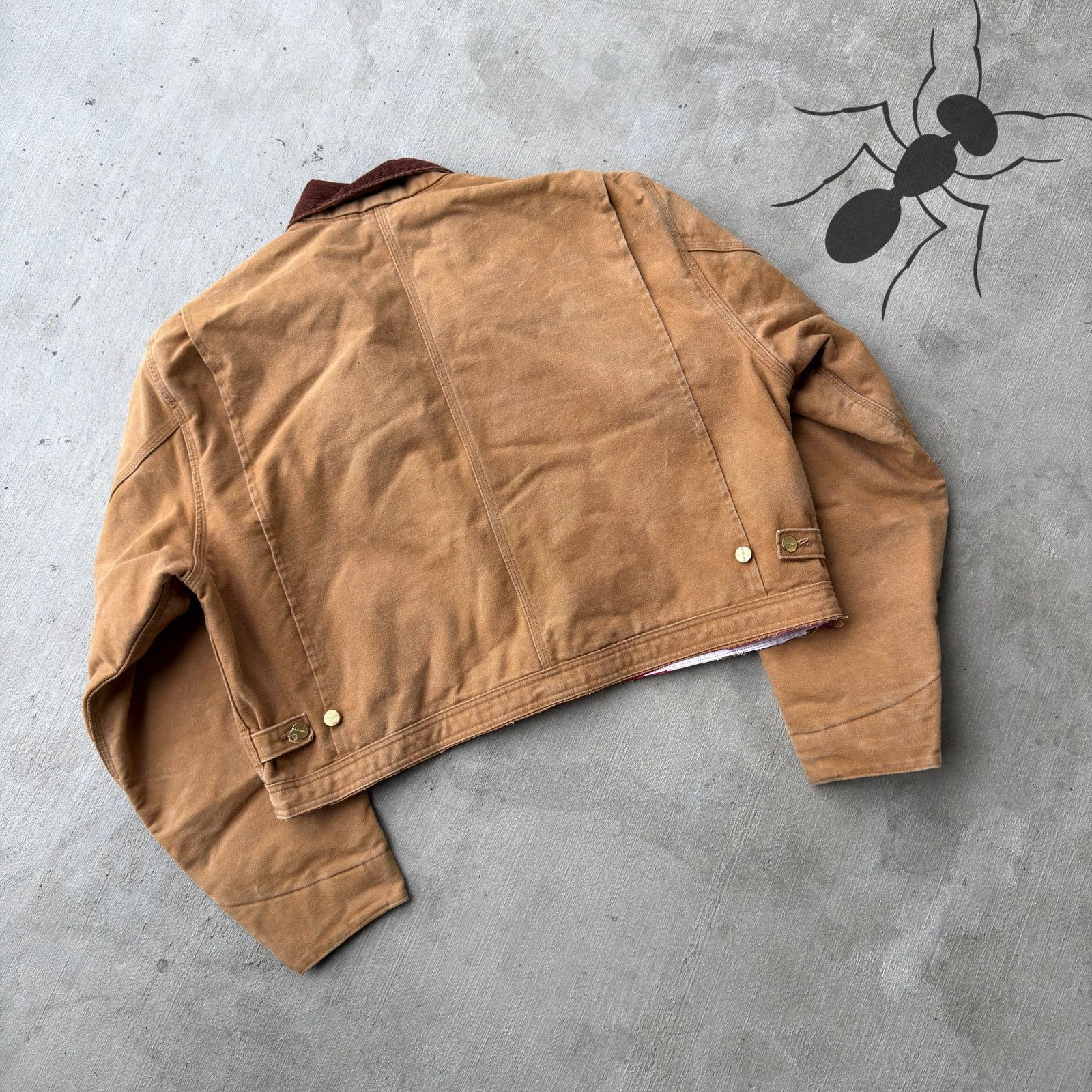 Carhartt × Vintage Carhartt brown cropped Detroit style work wear jacket Size US XL / EU 56 / 4 - 6 Thumbnail