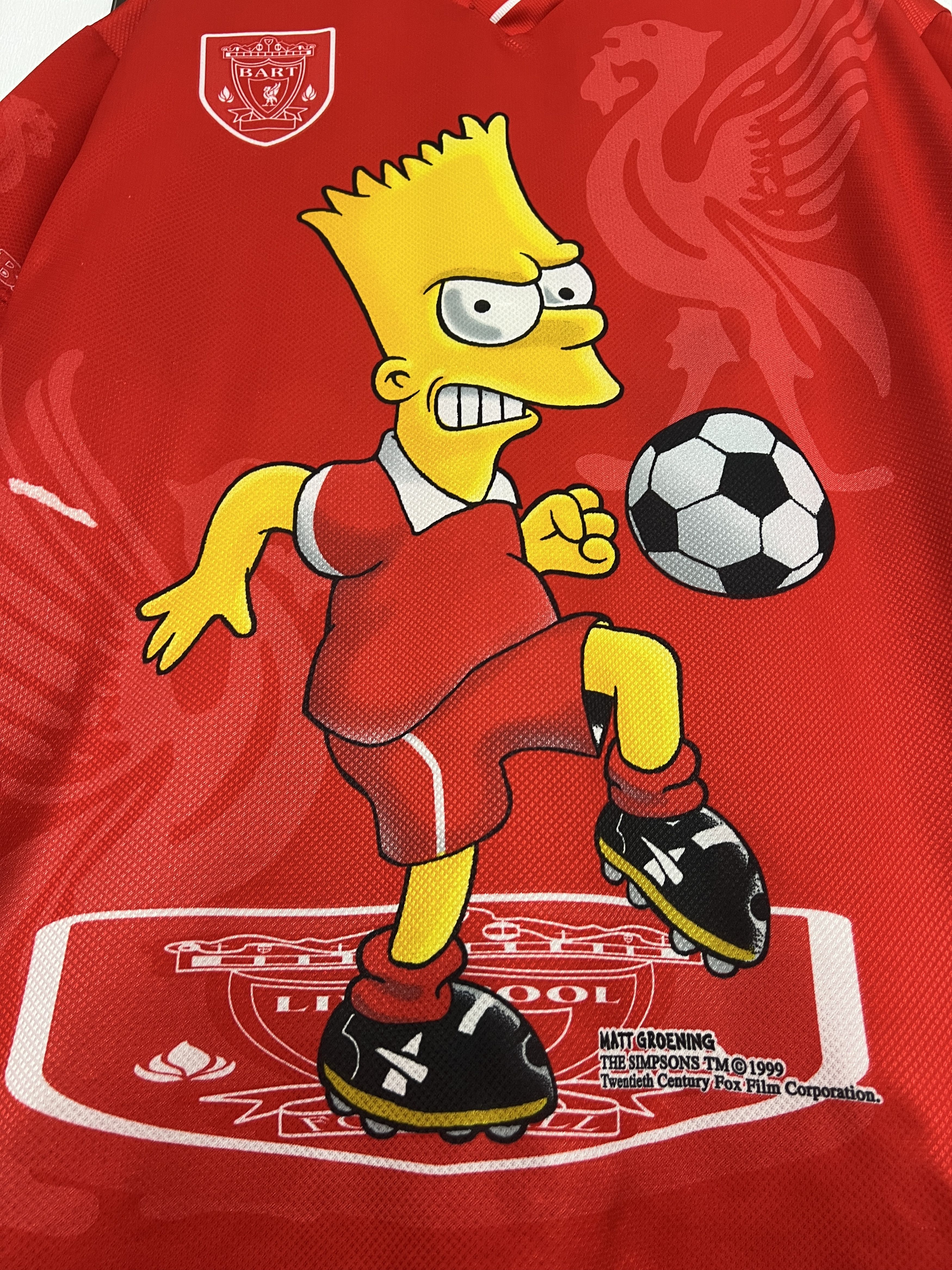 Vintage Bart Simpson Liverpool Shirt Football Jersey Soccer YNWA Size US XL / EU 56 / 4 - 3 Thumbnail