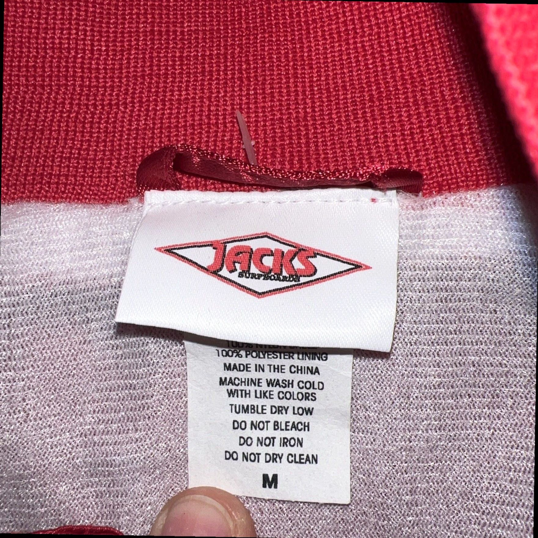 Vintage VINTAGE Jacks Surfboards Red Satin Snap Button Jacket Mens Medium Size US M / EU 48-50 / 2 - 5 Thumbnail