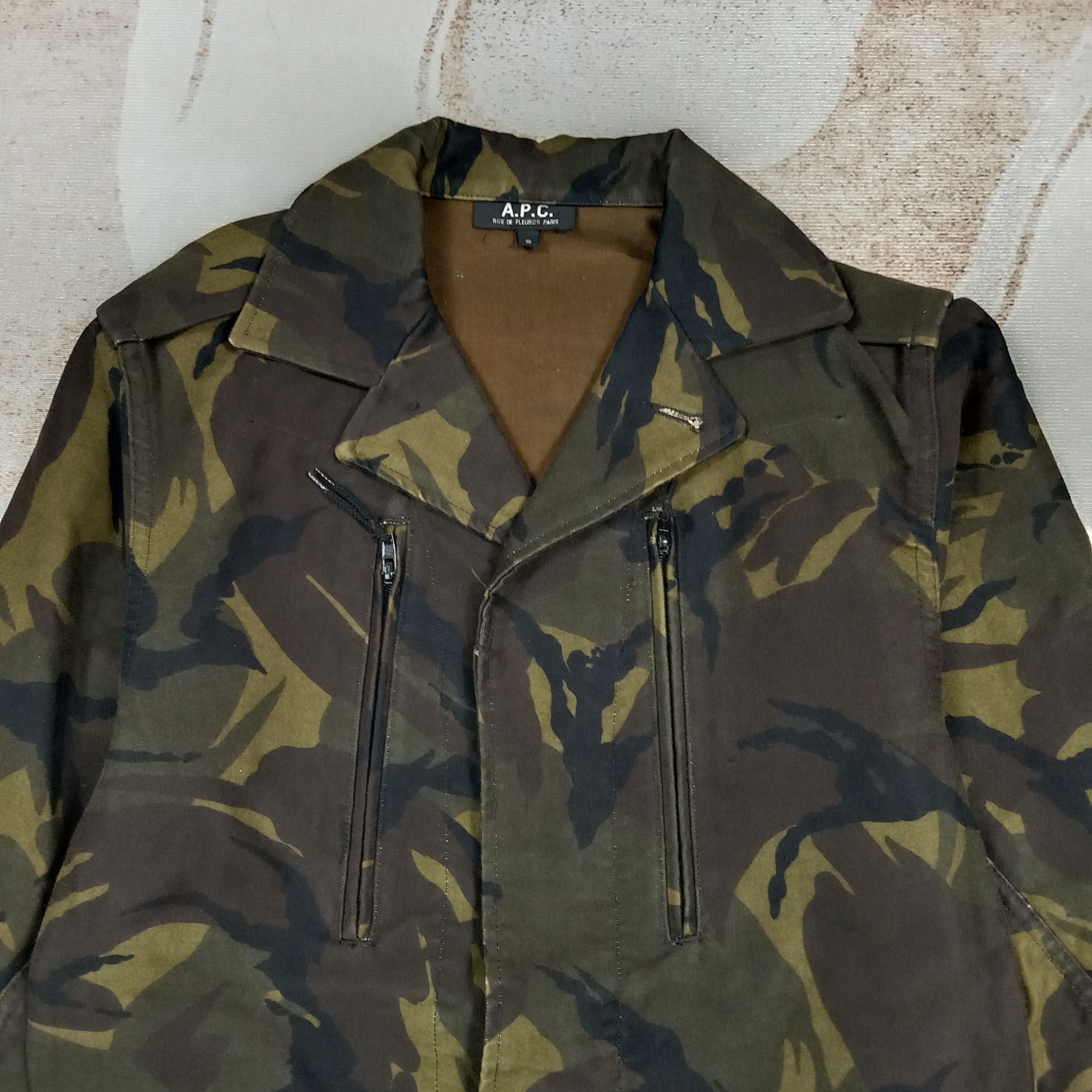 A.P.C. A.P.C. Rue De Fleurus Paris France Camo Coat Jacket C288N13 Size US XS / EU 42 / 0 - 2 Thumbnail