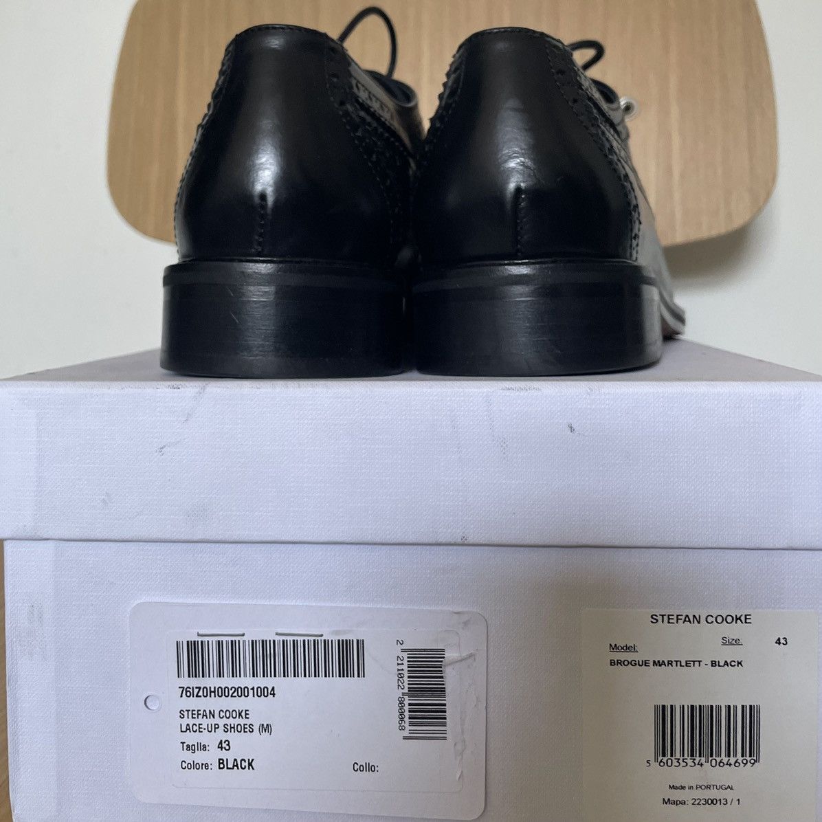 Stefan Cooke Brogue Martlett Derby Black Size US 10 / EU 43 - 9 Thumbnail