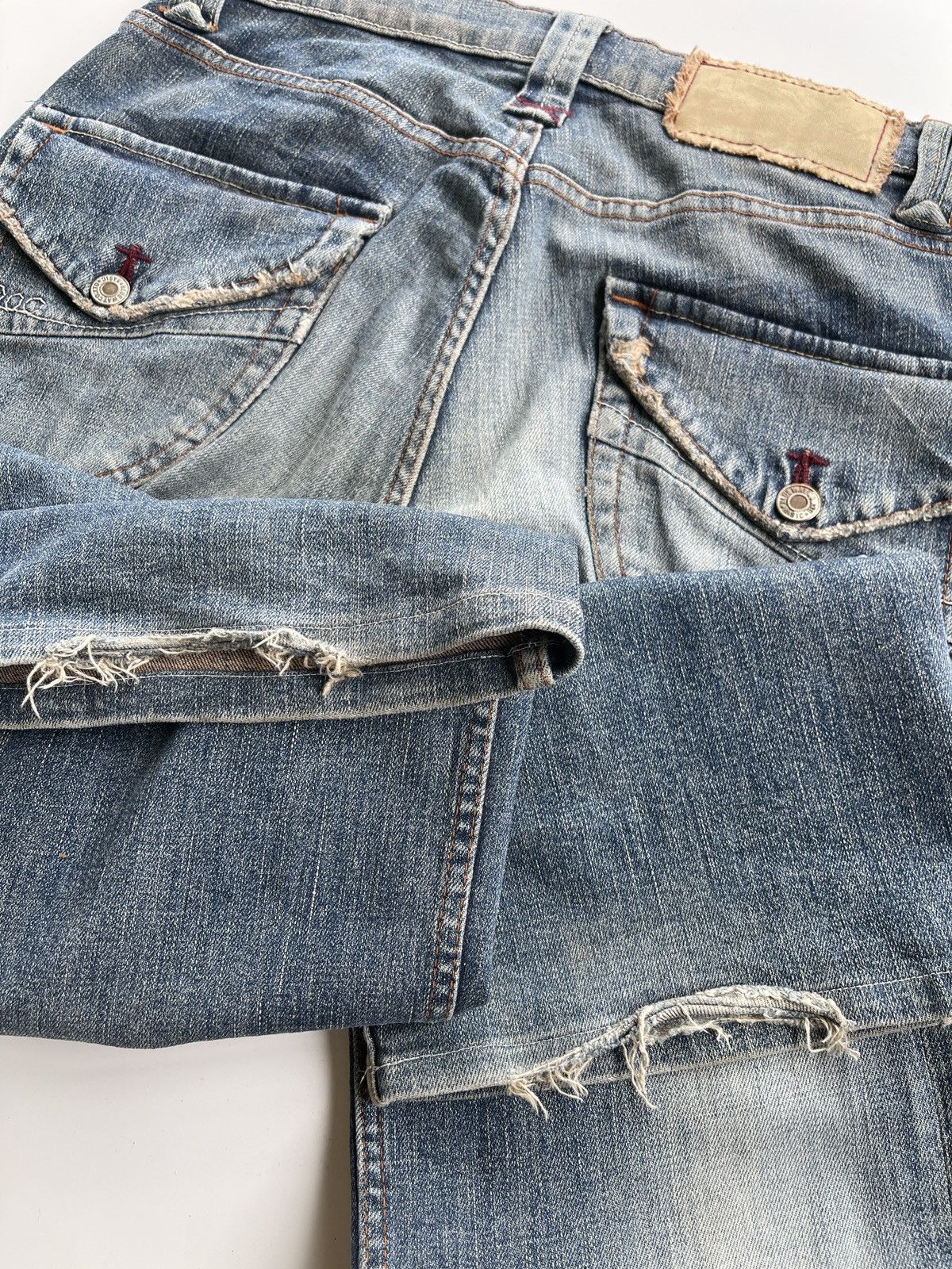 Japanese Brand Vintage Blue Way Flare Distressed Denim Size US 31 - 12 Thumbnail