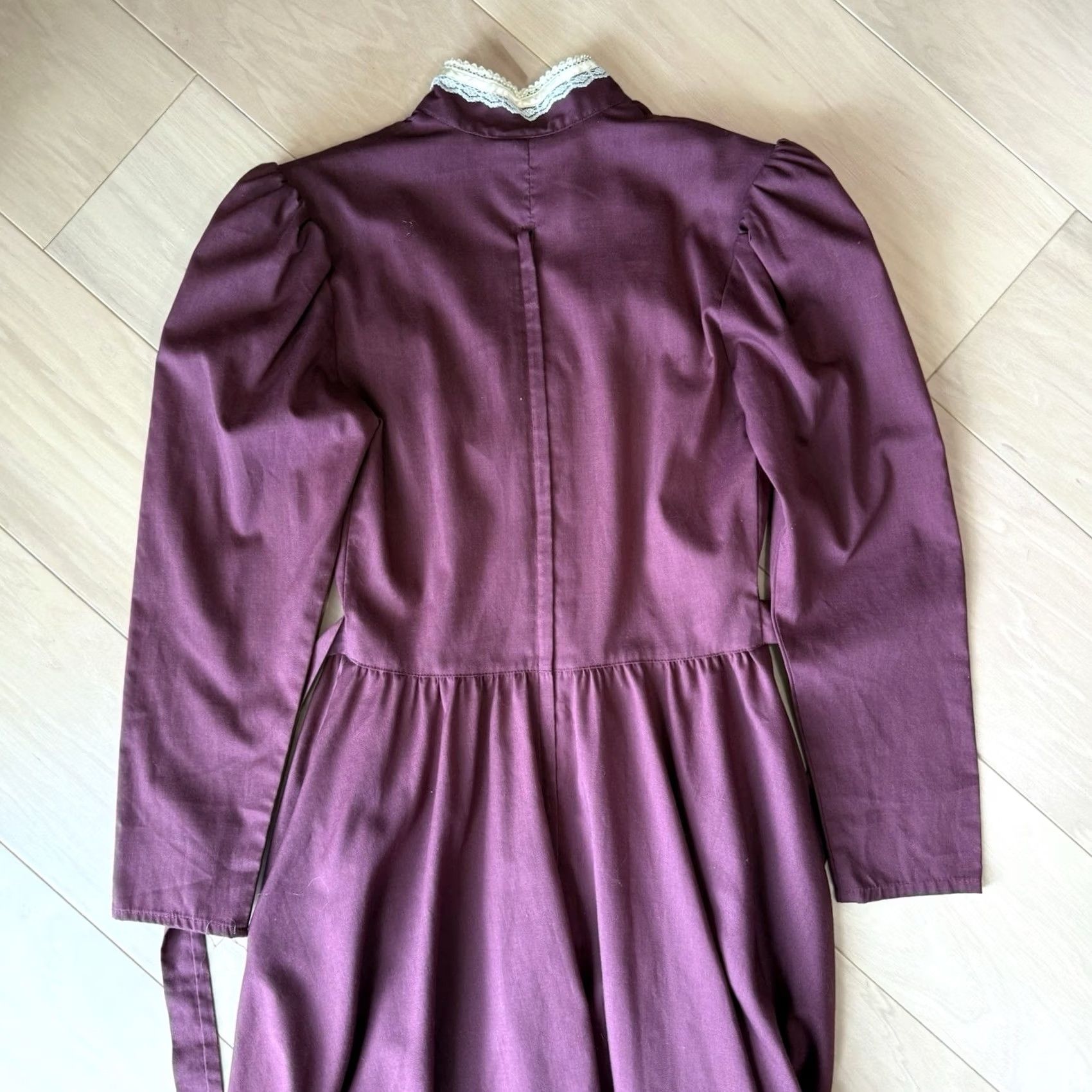 Vintage VINTAGE Gunne Sax Dress Women's Small Maroon Lace Taffeta 80s Boho Glam Size S / US 4 / IT 40 - 7 Thumbnail