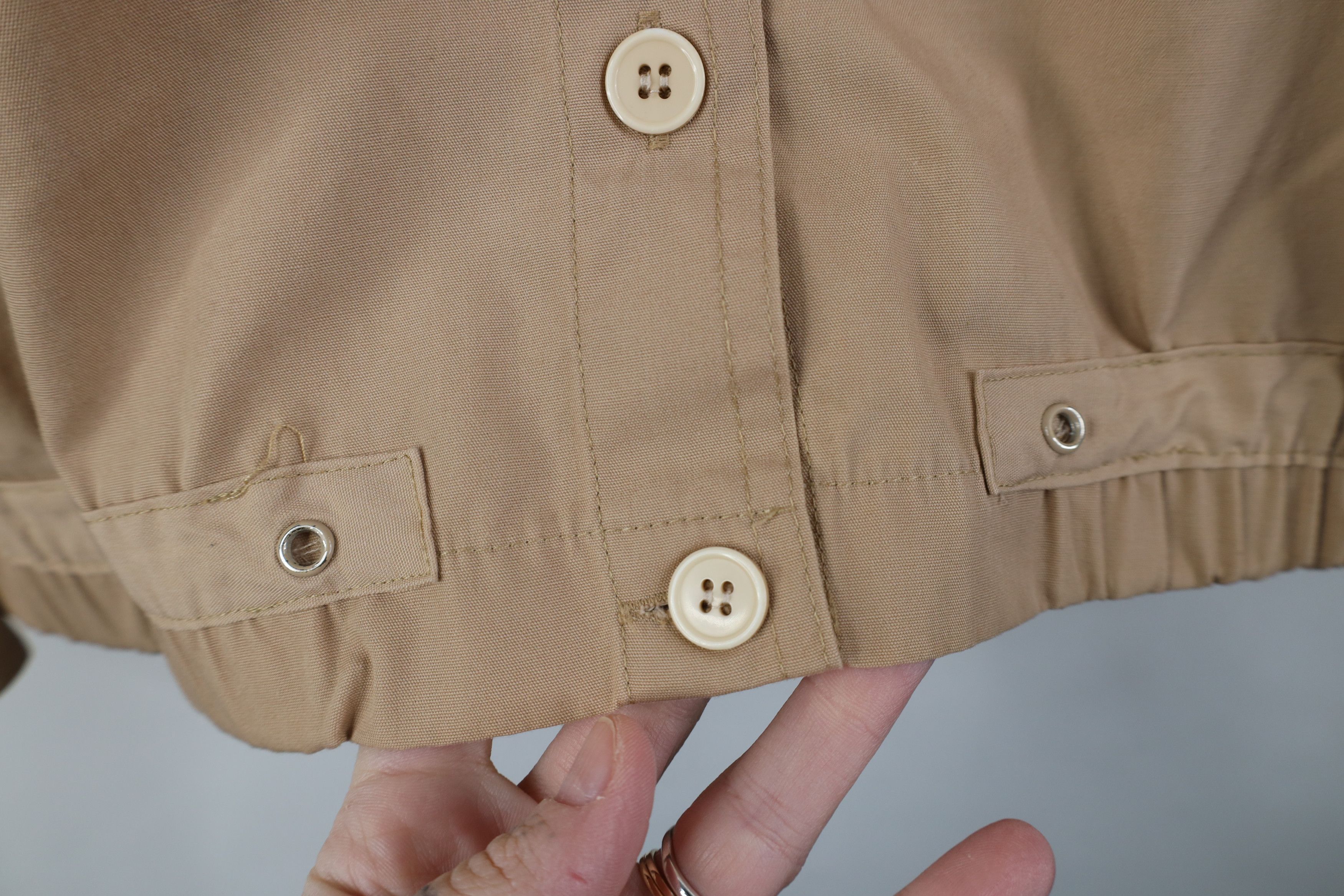 Vintage Vintage 90s Streetwear Big Pocket Shirt Bomber Jacket Beige Size L / US 10 / IT 46 - 4 Thumbnail