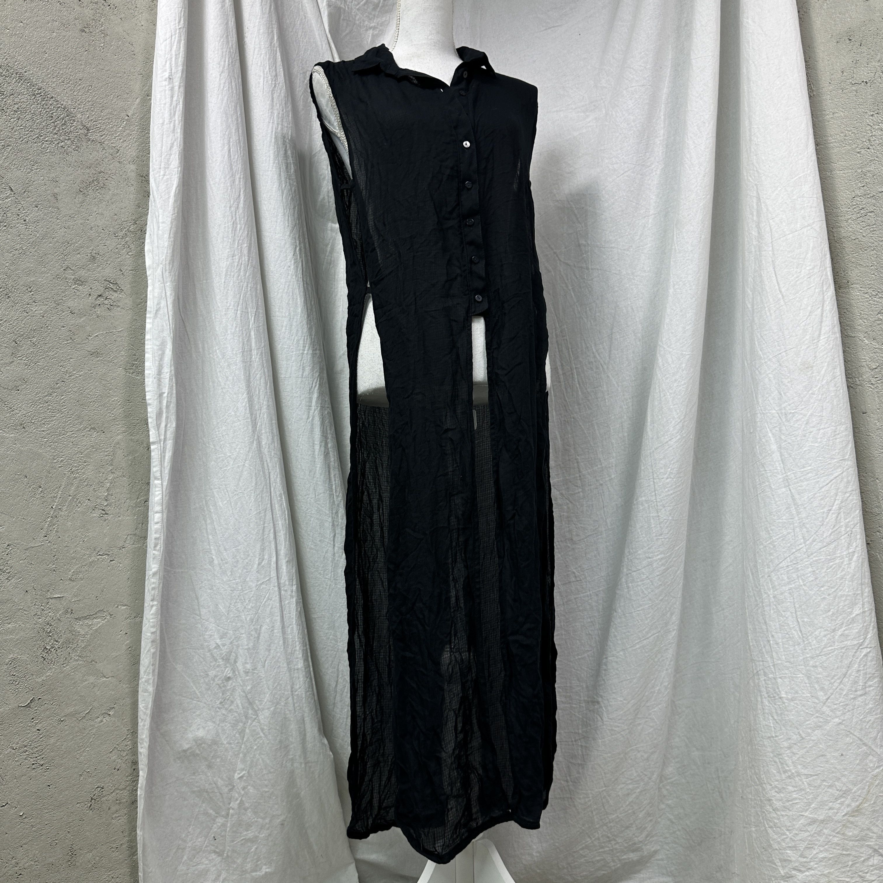Vintage Vintage Opium Mesh Sheer Oversized Butonned Dress Y2K Size L / US 10 / IT 46 - 4 Thumbnail