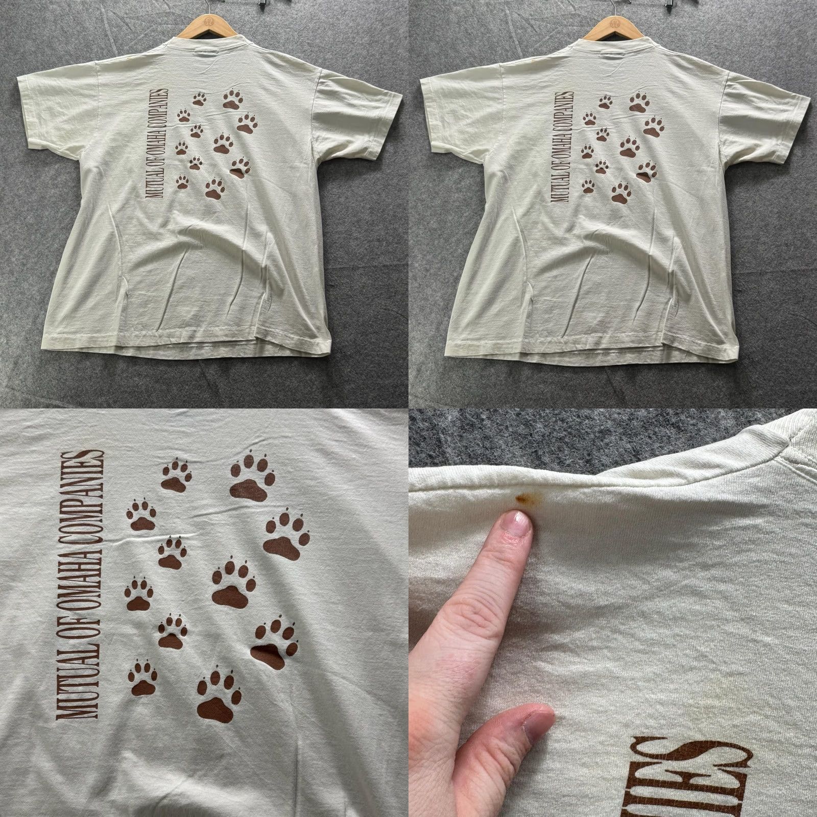 Fruit Of The Loom VINTAGE Fruit Of The Loom Shirt Mens XL White Mutual Of Omaha Lion Graphic Tee Size US XL / EU 56 / 4 - 8 Thumbnail