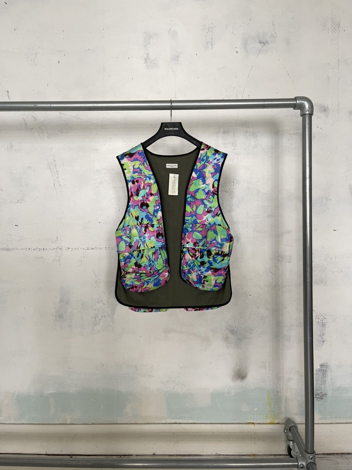 Dries Van Noten Dries van Noten Satin Multicoloured Utility Vest Size US M / EU 48-50 / 2 - 2 Thumbnail