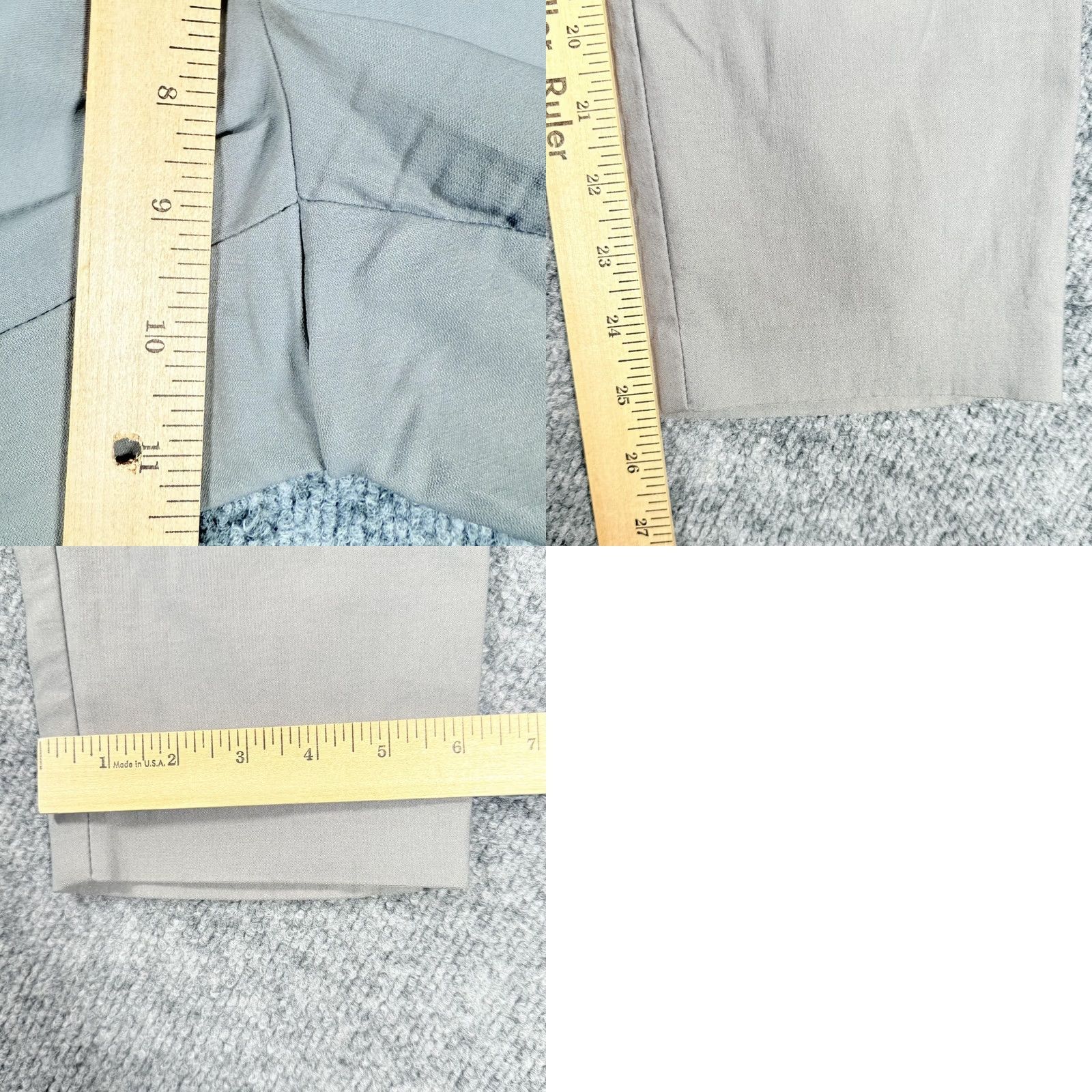 Vintage ELLE Dress Pants Womens XS Gray Pull On Slim Leg Stretch Office Work Rayon Blend Pants Size 26" / US 2 / IT 38 - 8 Thumbnail