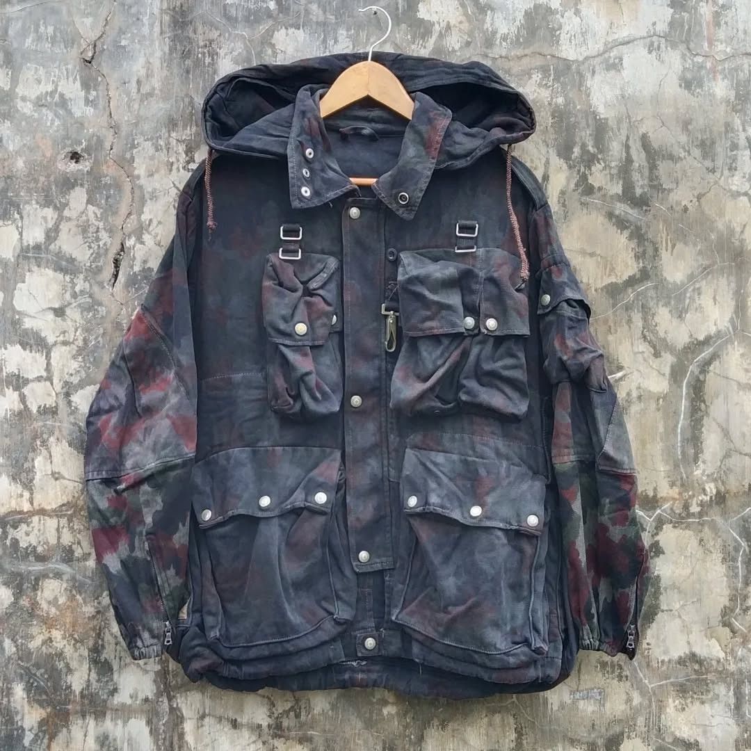 Vintage Swiss Army Alpenflage M70 Parka Coat Jacket Camouflage Size US L / EU 52-54 / 3 - 1 Thumbnail