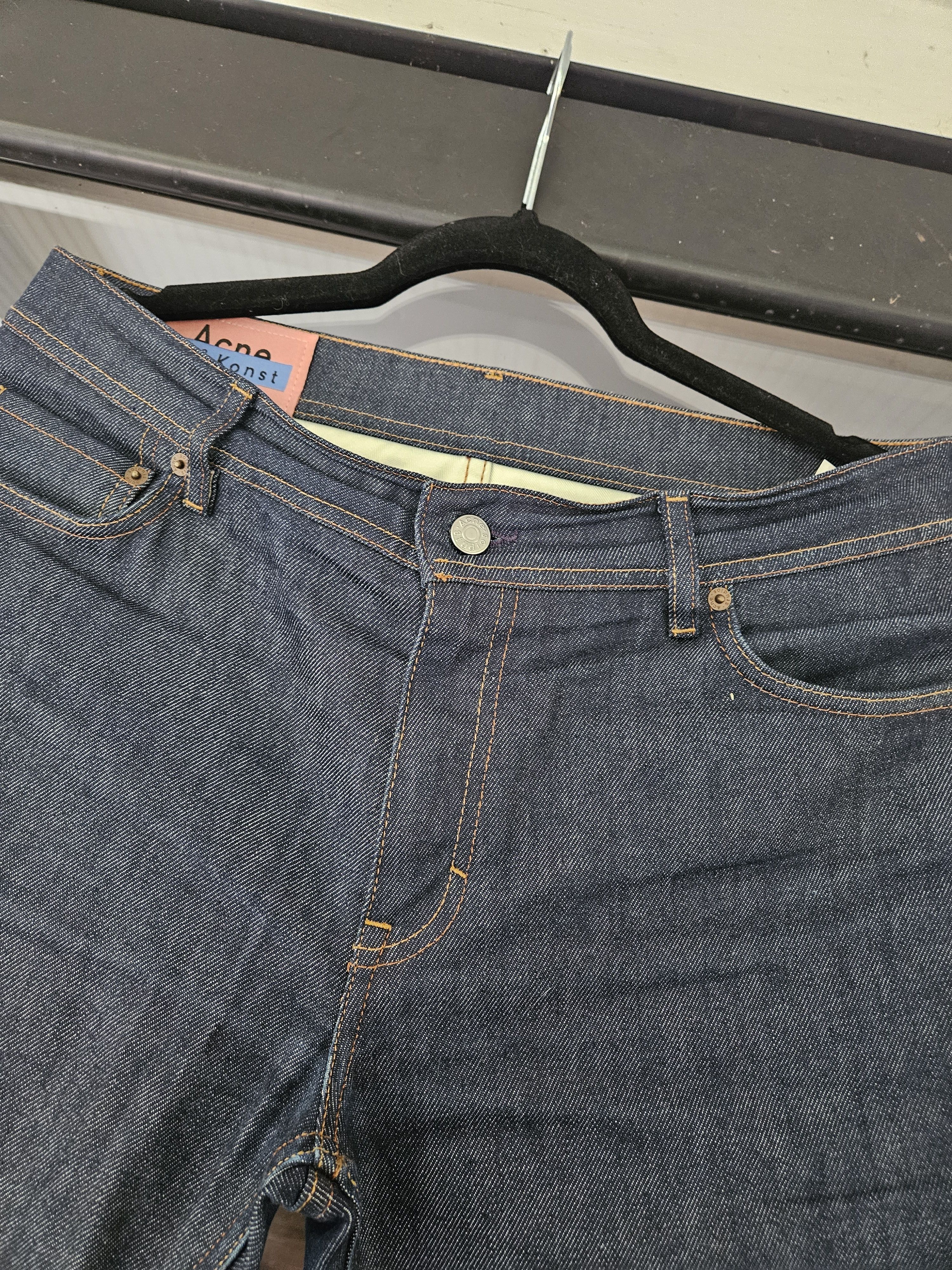 Acne Studios Blå Konst North Indigo Back Patch Dark Blue Denim Jeans Size US 34 / EU 50 - 2 Thumbnail