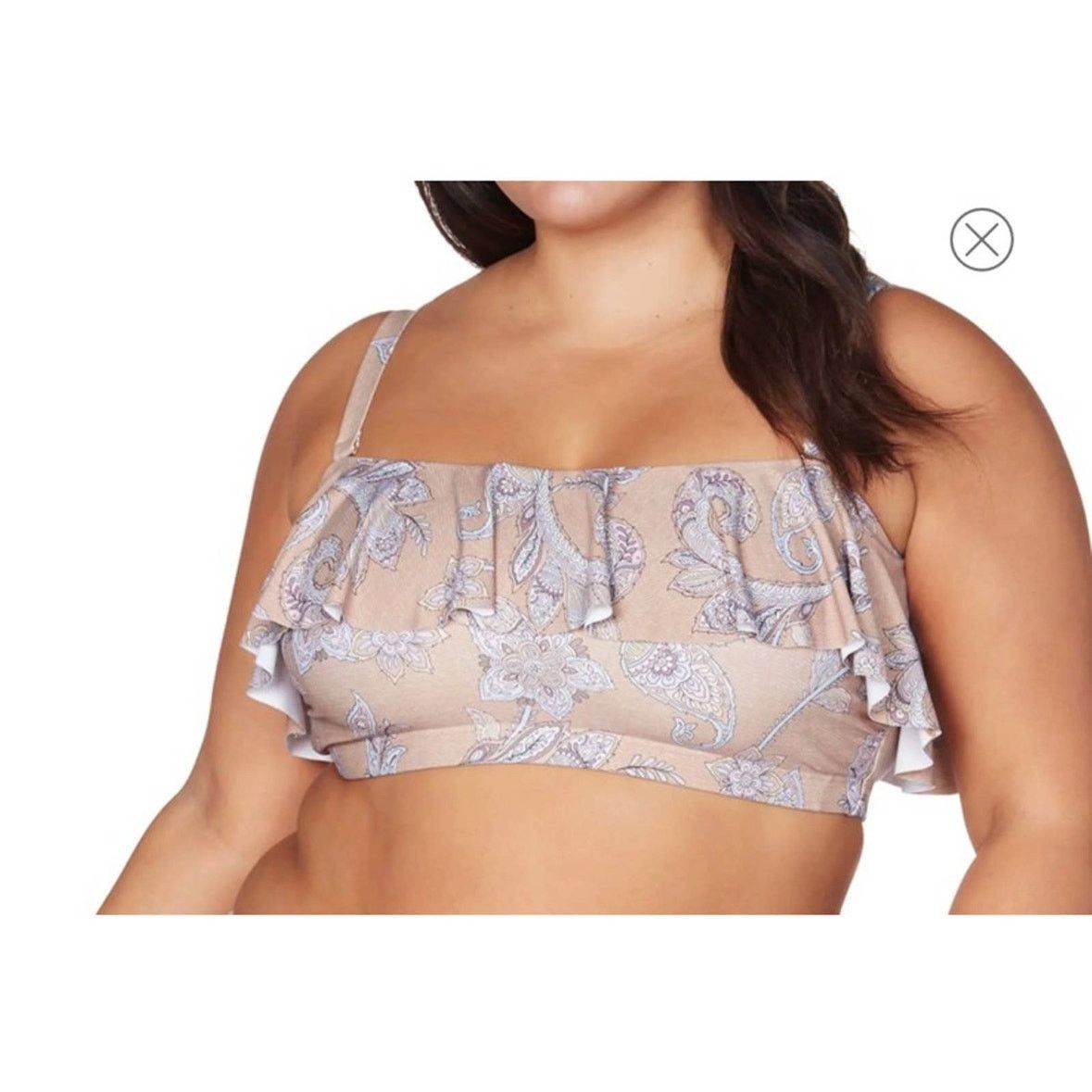 Other Artesands Bikini Swim Top 10 Paisley Adjustable Ruffle New Size L / US 10 / IT 46 - 1 Thumbnail
