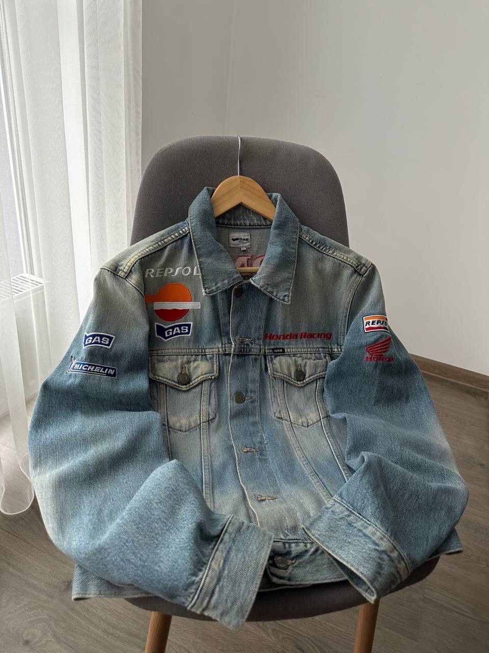 Honda × Vintage Vintage Honda Repsol GAS Racing Denim Jacket Size US M / EU 48-50 / 2 - 12 Thumbnail