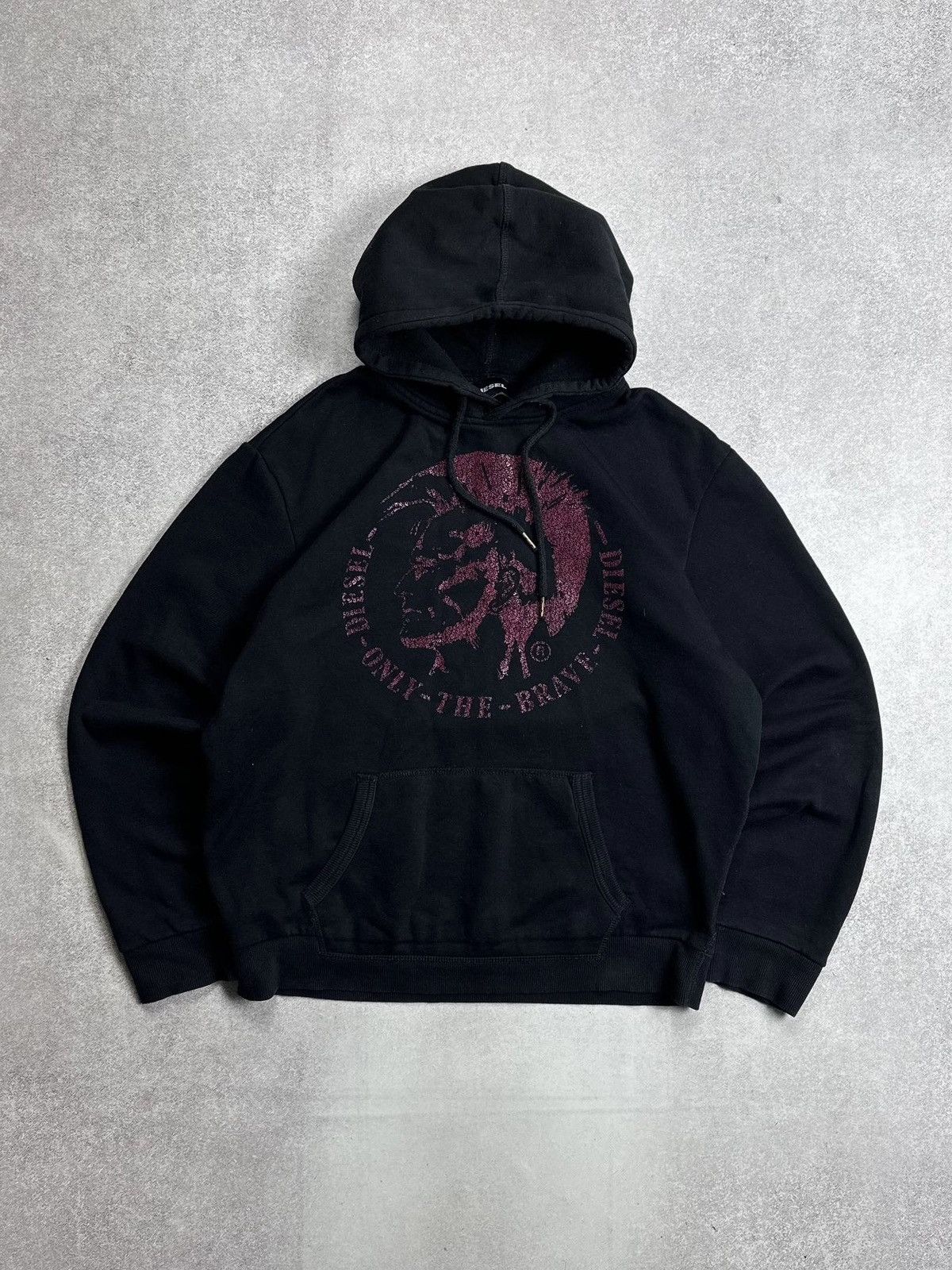 Diesel Vintage Diesel Big Logo Boxy Hoodie L Rare Opium Size US L / EU 52-54 / 3 - 1 Thumbnail