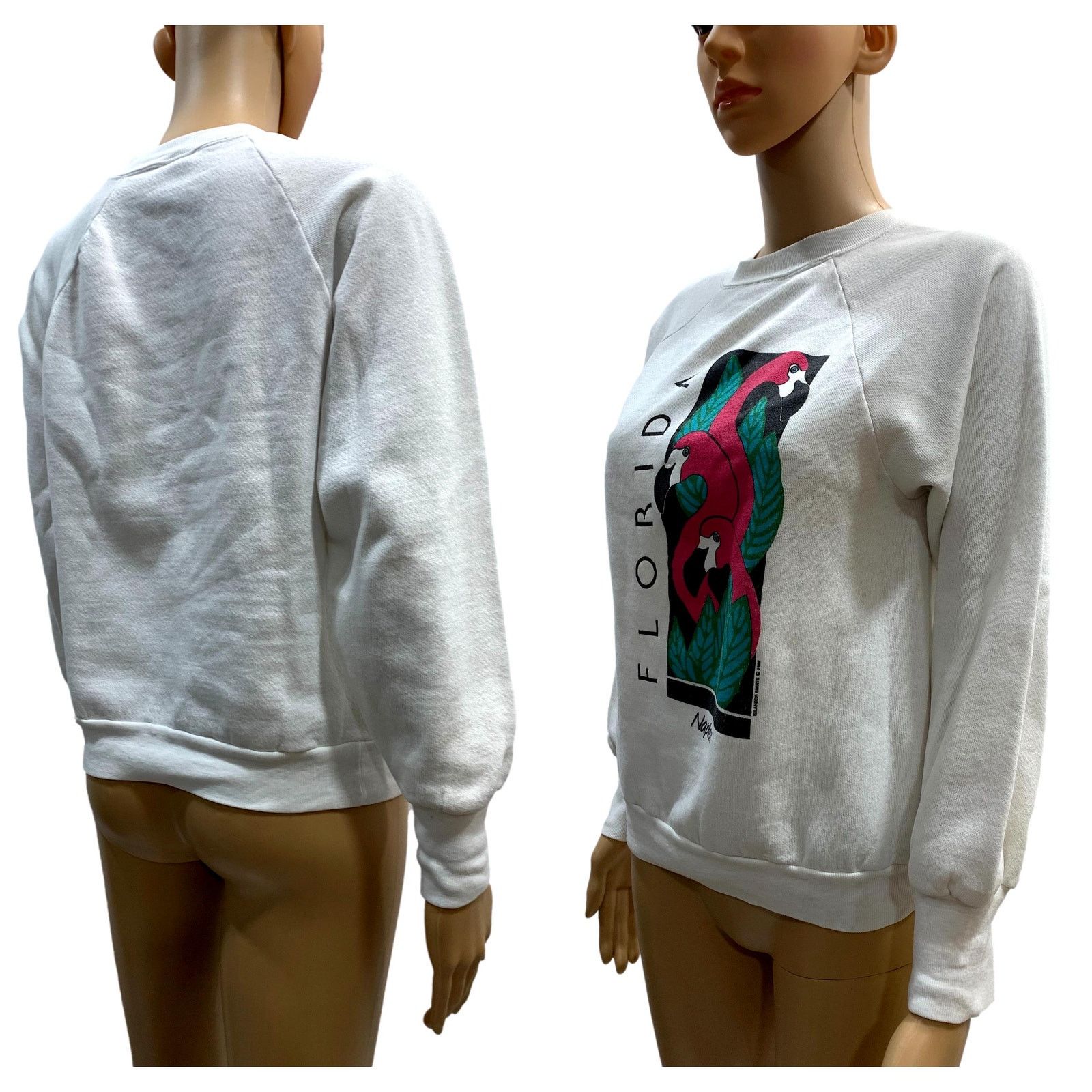 Vintage Vintage 1986 Florida Souvenir Flamingo Sweatshirt Size S / US 4 / IT 40 - 5 Thumbnail