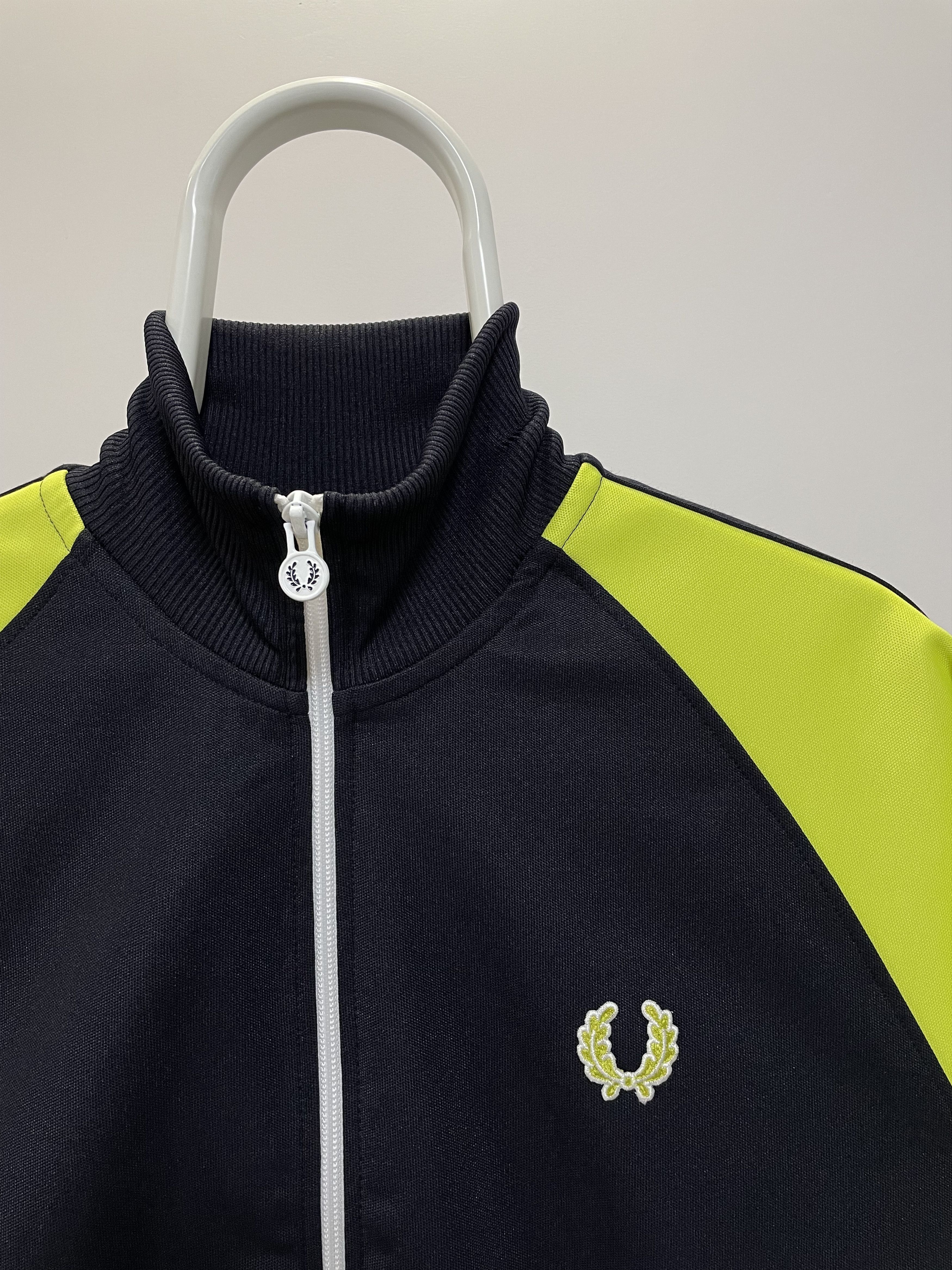 Fred Perry FRED PERRY Track Jacket Top Neon Yellow Black Men's Size M Size US M / EU 48-50 / 2 - 6 Thumbnail