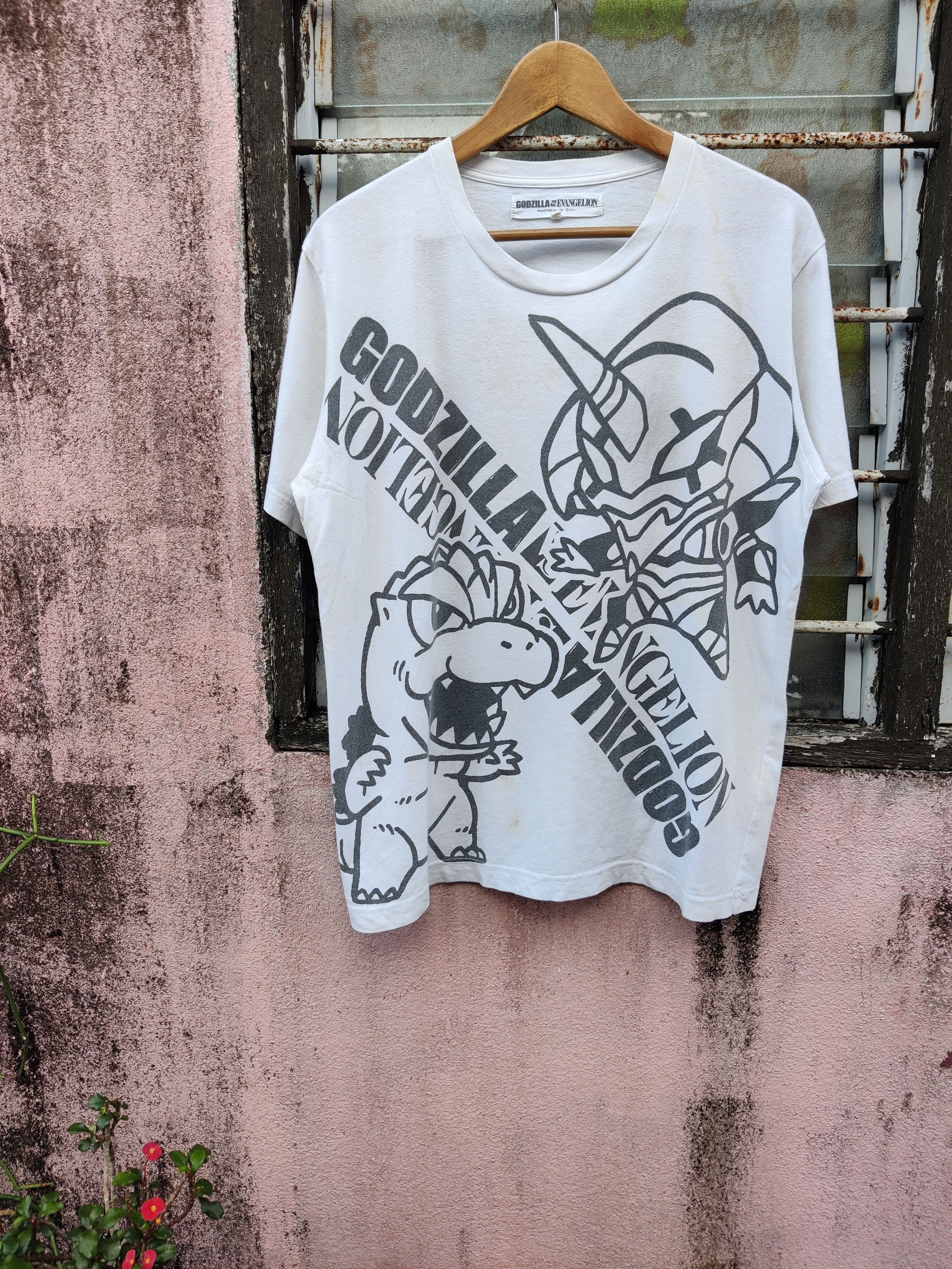 image of Anima x Vintage Godzilla Evangelion Ovp Anime Shirt, Men's (Size Medium)