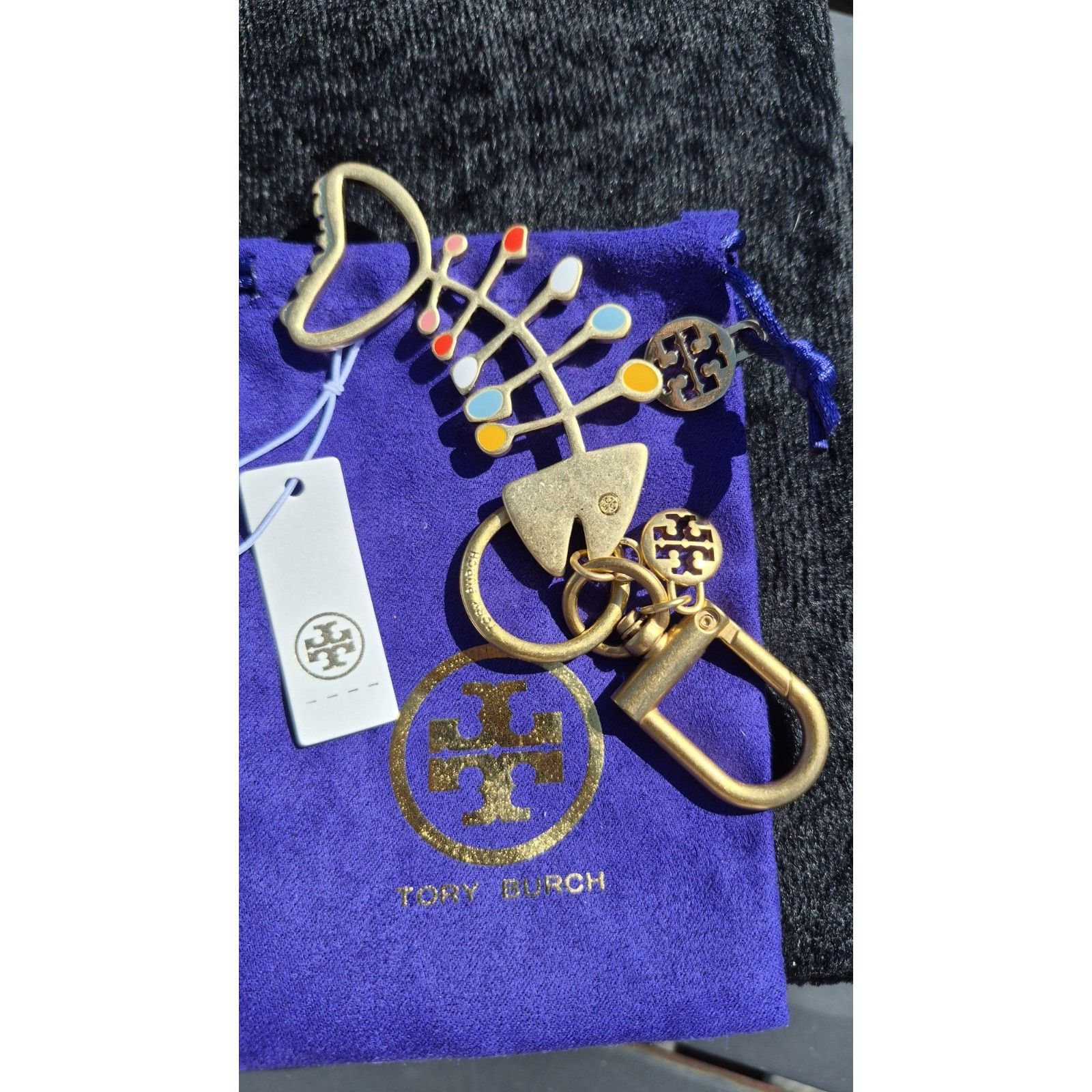 Tory Burch Tory Burch Roxanne Logo Fish Bone Charm Keychain Size ONE SIZE - 10 Thumbnail