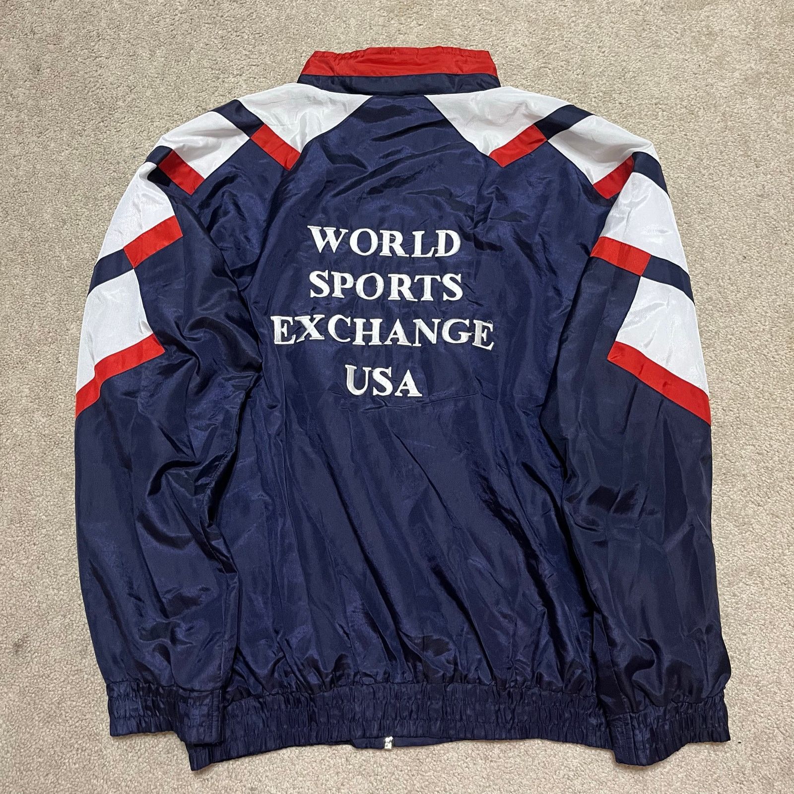 Other Vintage Red/White/Blue World Exhange USA Windbreaker Jacket Size US L / EU 52-54 / 3 - 1 Thumbnail