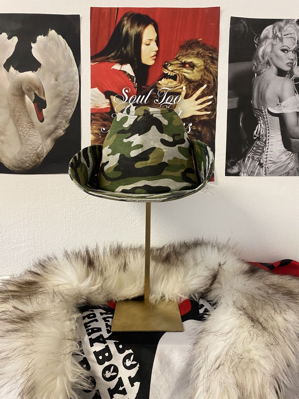 Vintage Vintage khaki military hat Size ONE SIZE - 1 Thumbnail