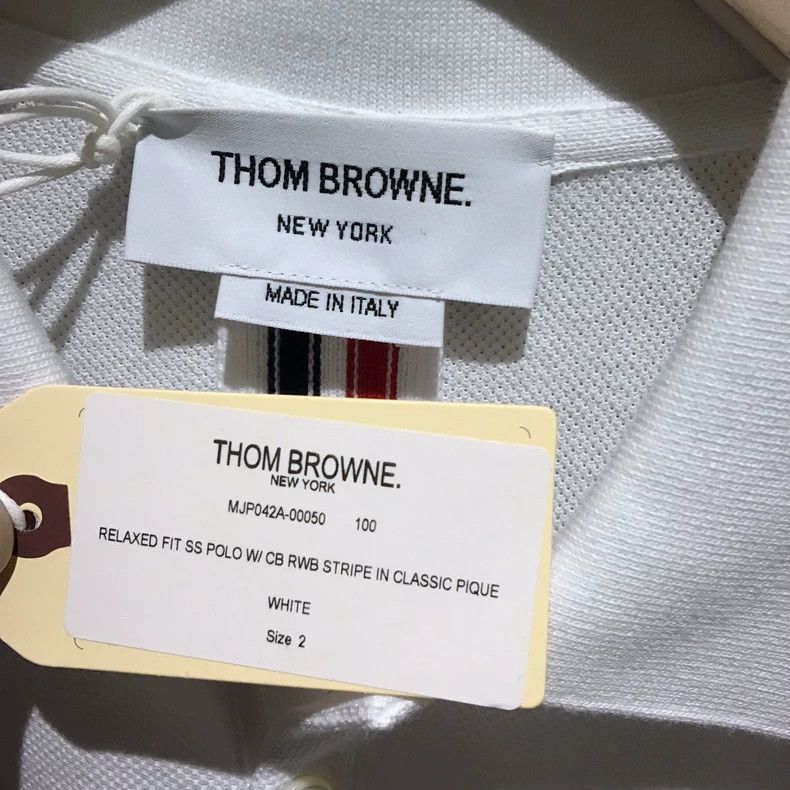 Thom Browne Thom Browne Turned-up polo shirt Size US M / EU 48-50 / 2 - 6 Thumbnail