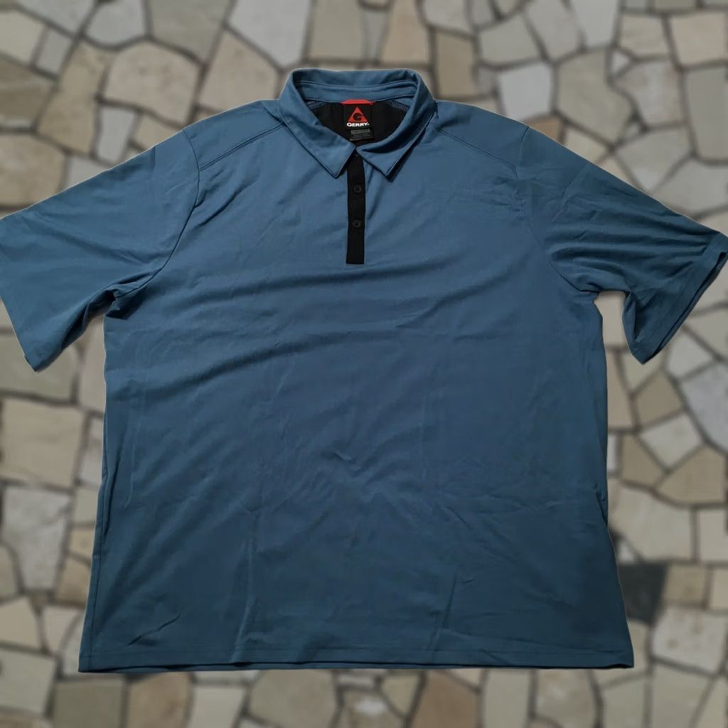 Vintage GERRY Polo Short Sleeve Shirt, Blue, 2XL, Mens, Polo, Short Sleeve, Blue, 2XL Size US XXL / EU 58 / 5 - 1 Thumbnail