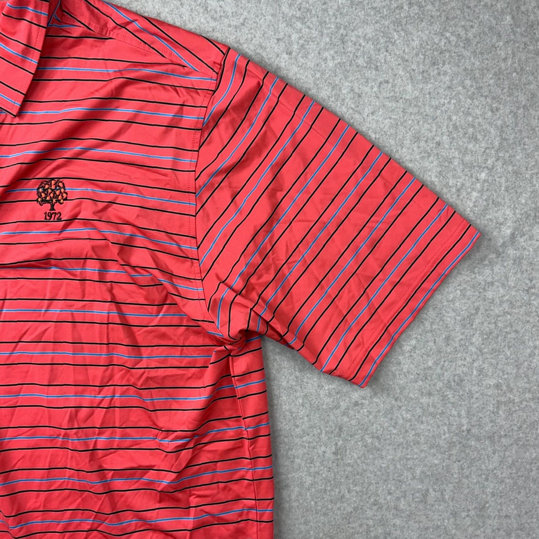 Footjoy FootJoy Polo Shirt Mens XL Red Stripe Short Sleeve Logo Embroidered Golf Performance Size US XL / EU 56 / 4 - 7 Thumbnail