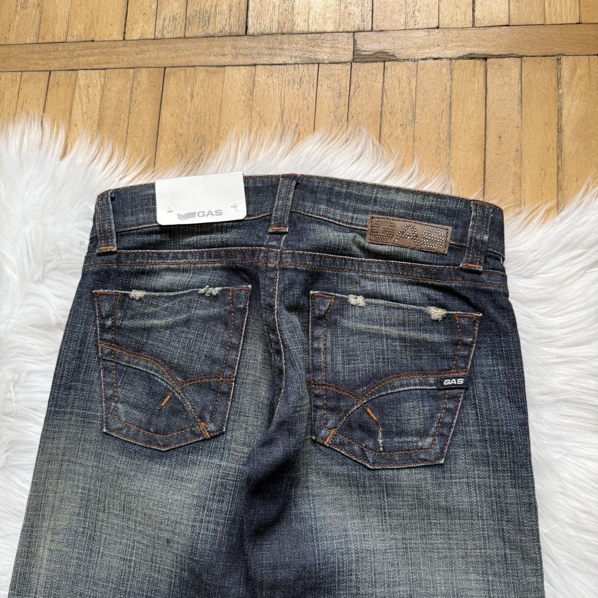 If Six Was Nine 📌 Vintage Y2K Washed GAS Low Rise Bootcut LGB vibe Jeans Size 24" / US 00 / IT 34 - 5 Thumbnail