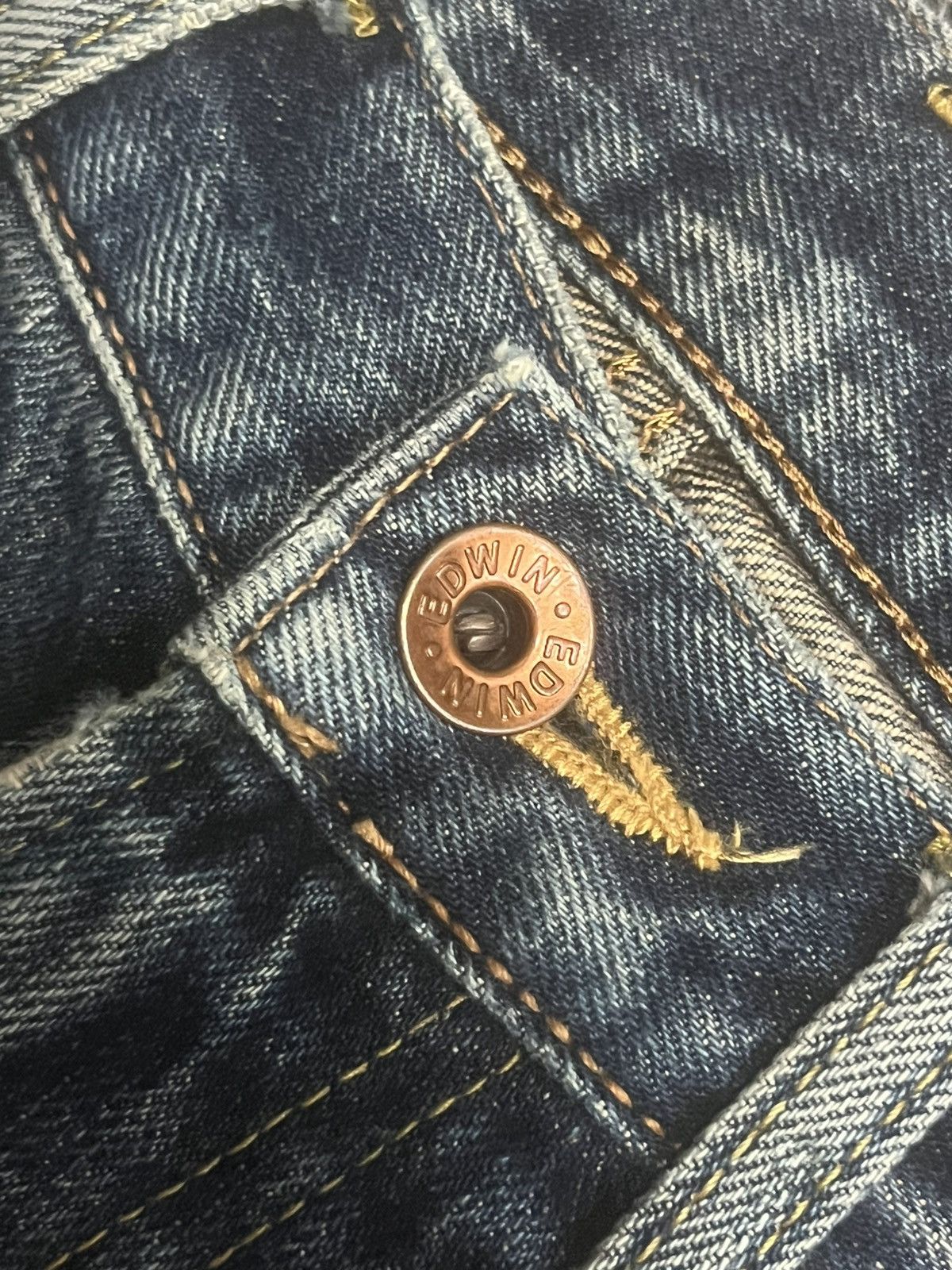 Acne Studios Vintage Edwin 505X Japan Rusty Blue Distressed Selvedge Jean Size US 28 / EU 44 - 5 Thumbnail