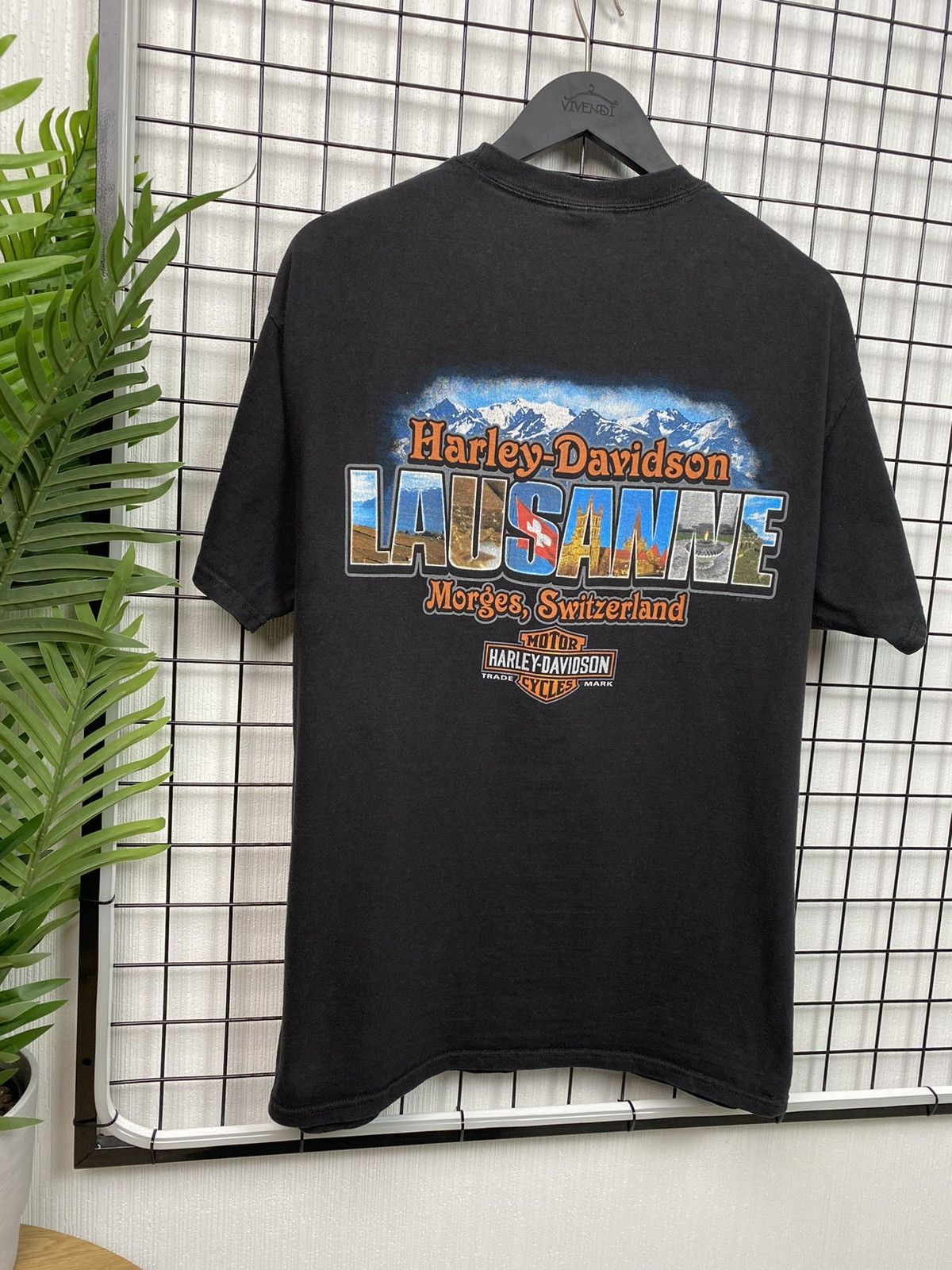 Other Harley Davidson Lausanne Morges Switzerland t shirt Black L Size US L / EU 52-54 / 3 - 16 Thumbnail
