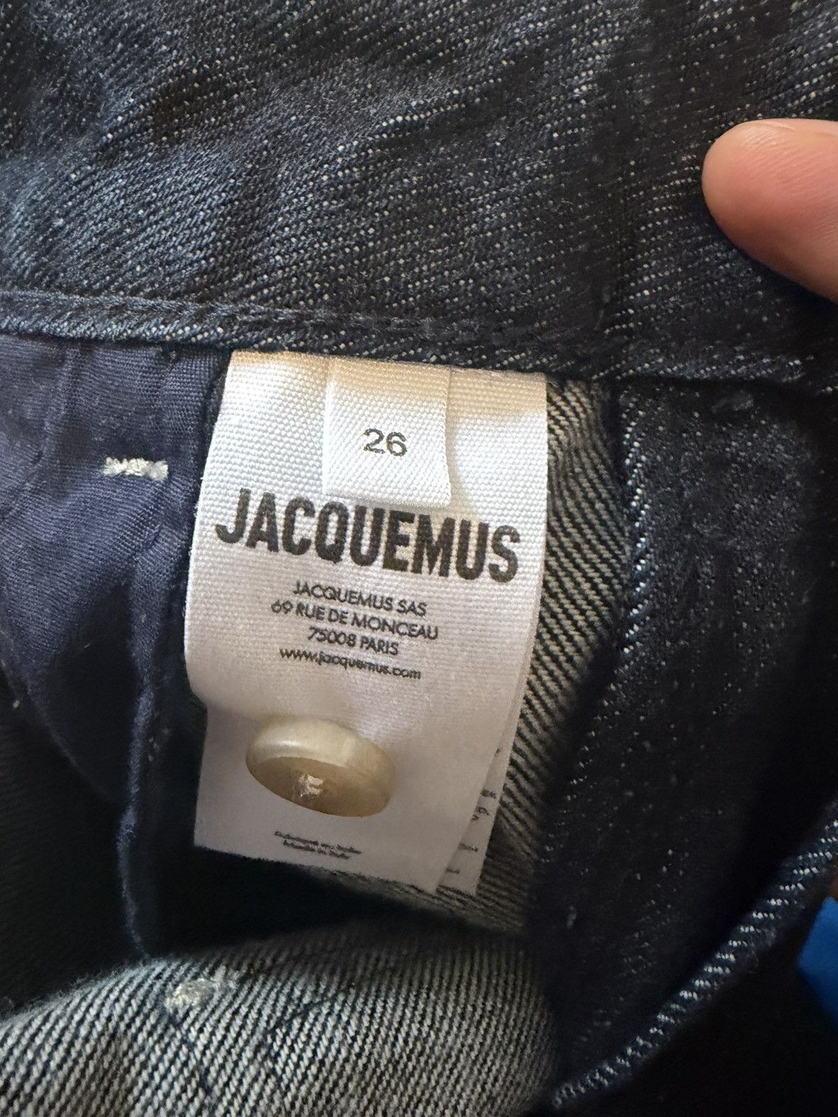 Jacquemus Jacquemus Le Denimes-Cargo Pant in Dark Navy Size 26" / US 2 / IT 38 - 6 Thumbnail