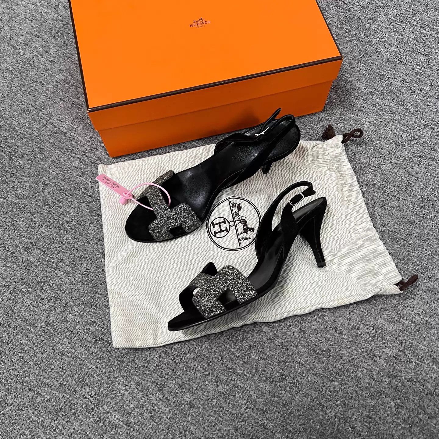 Hermes Hermes Sparkle H Heeled Sandal 37 Near New With Box Size US 6.5 / IT 36.5 - 1 Thumbnail