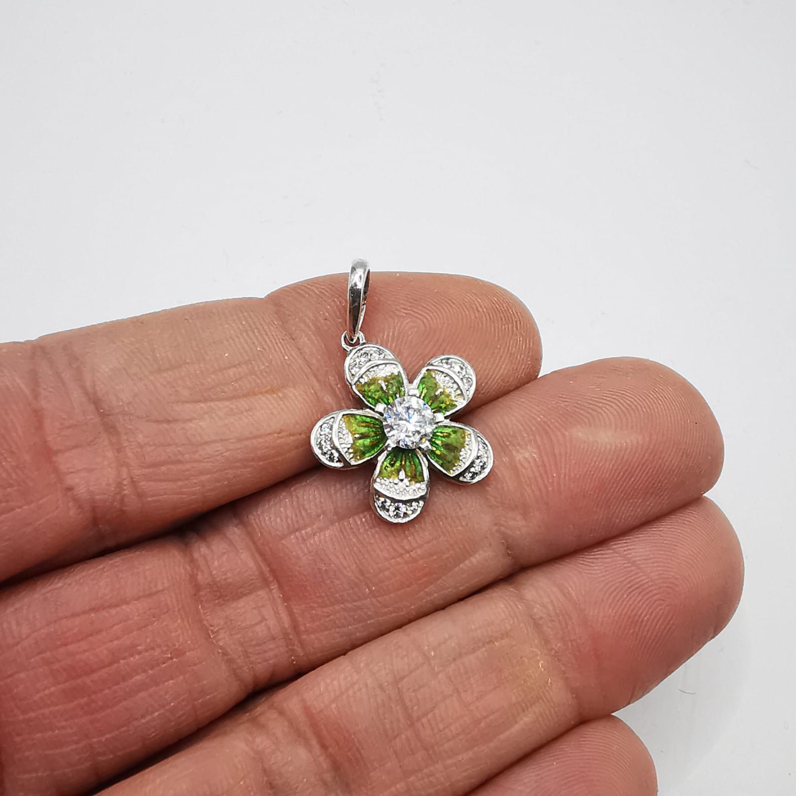 Sterling Silver Vintage Elegant Pendant made of 925 silver 2,33g Size ONE SIZE - 3 Thumbnail