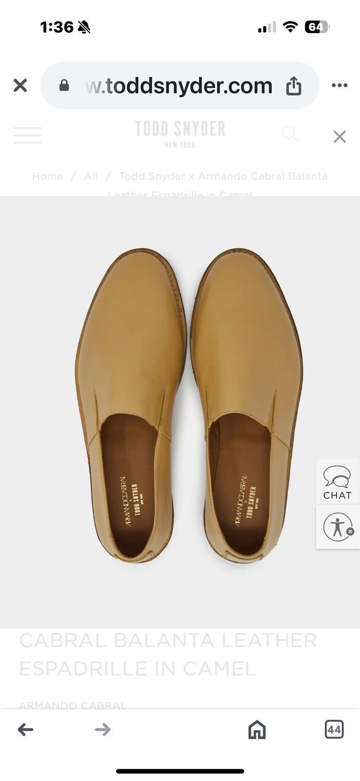 Armando Cabral Todd Snyder x Armando Cabral Balanta Leather Espadrille Size US 9 / EU 42 - 2 Thumbnail
