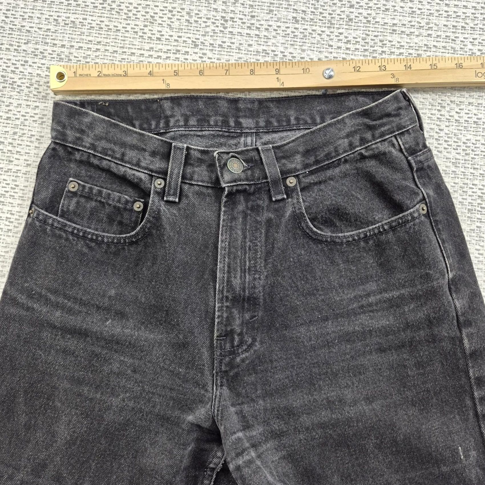 Gap VINTAGE Gap Easy Fit Jeans Mens 31x34 Black Relaxed Straight Denim USA Made 90s 5-Pocket Logo 80s 90s Hipster Retro Size US 31 - 5 Thumbnail