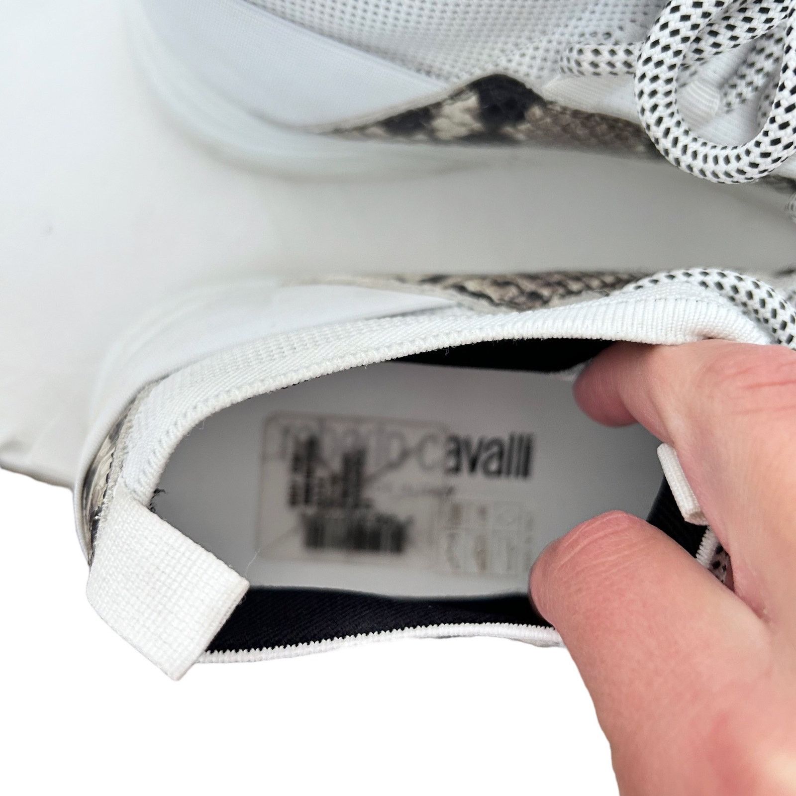 Roberto Cavalli Roberto Cavalli White Snakeskin Chunky Sock Sneakers Sz 11 Size US 11 / IT 41 - 7 Thumbnail
