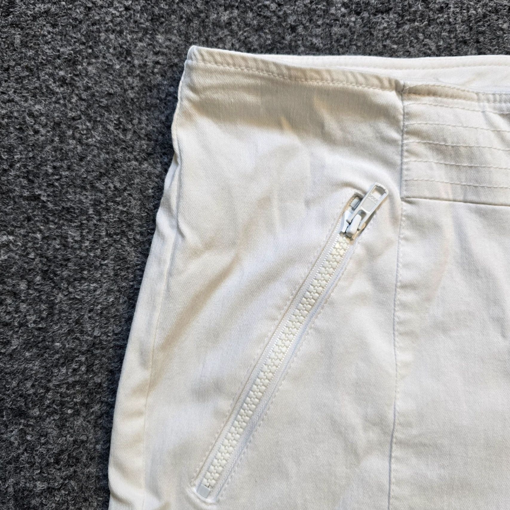 Joseph Ribkoff Joseph Ribkoff Pants Womens Size 8 White Stretch Flare Pockets Casual Capsule Holiday Summer Capsule Size 30" / US 8 / IT 44 - 3 Thumbnail