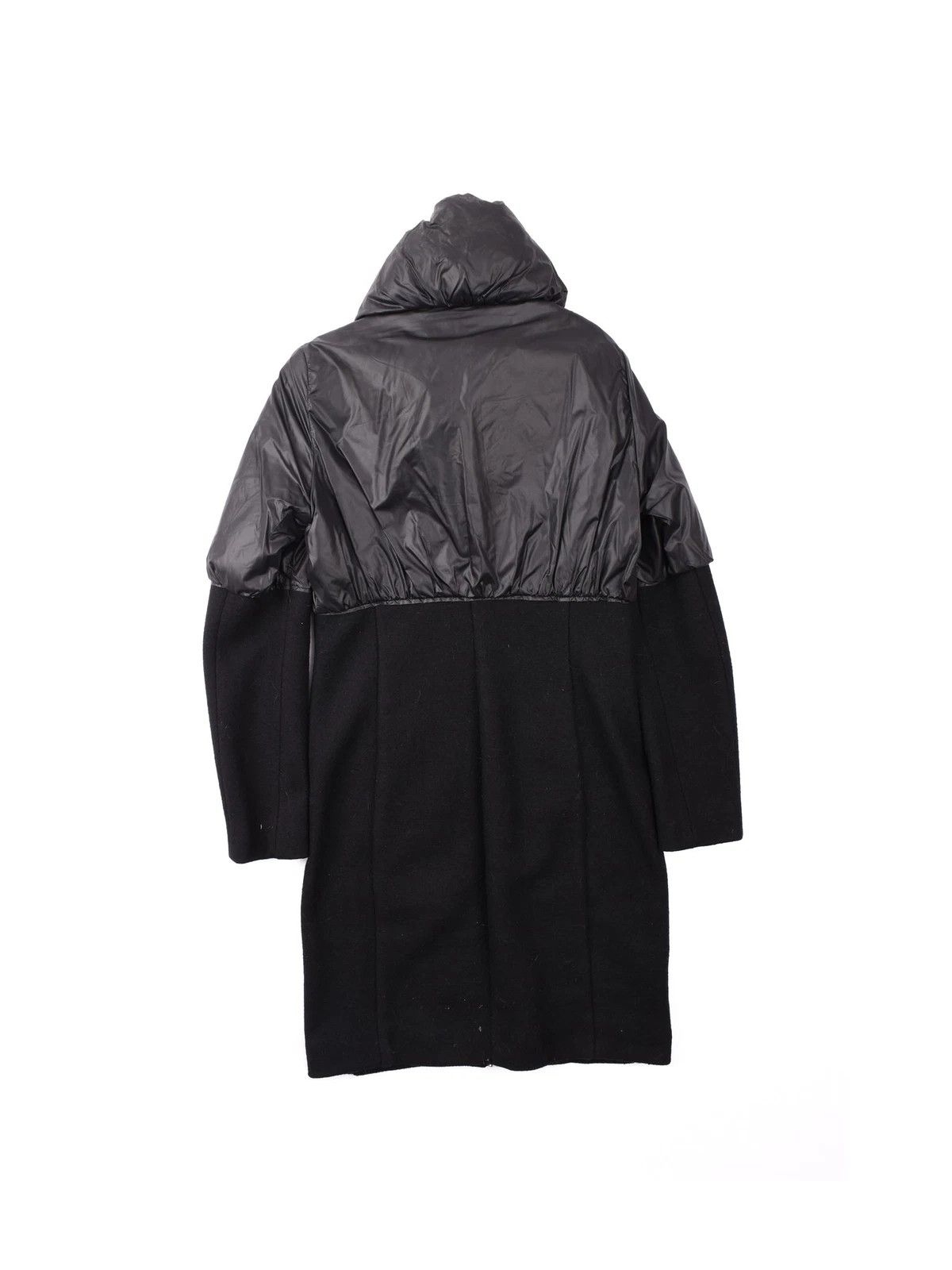 Love Moschino Women's Love Moschino Black Puffer Wool Mix Long Coat Jacket Size S / US 4 / IT 40 - 2 Thumbnail