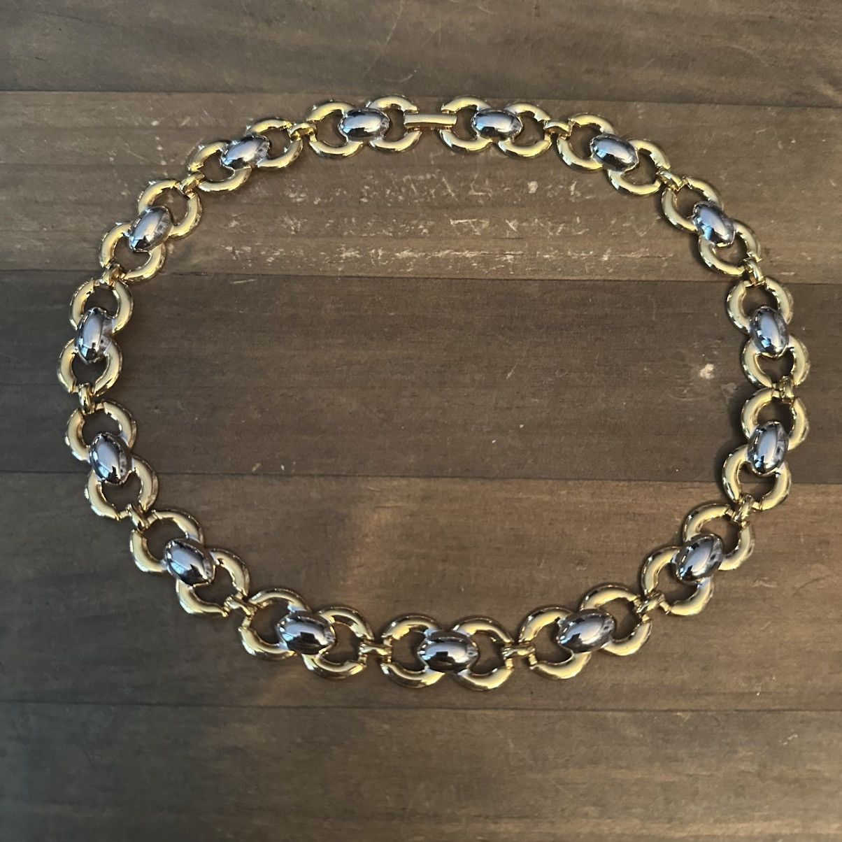 Other Two tone silver and gold chunky link collar necklace Size ONE SIZE - 2 Thumbnail
