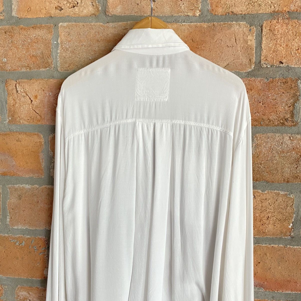 Designer × Japanese Brand G. O. A. White Classic Shirt with Roll-Up Sleeves Size M / US 6-8 / IT 42-44 - 25 Thumbnail